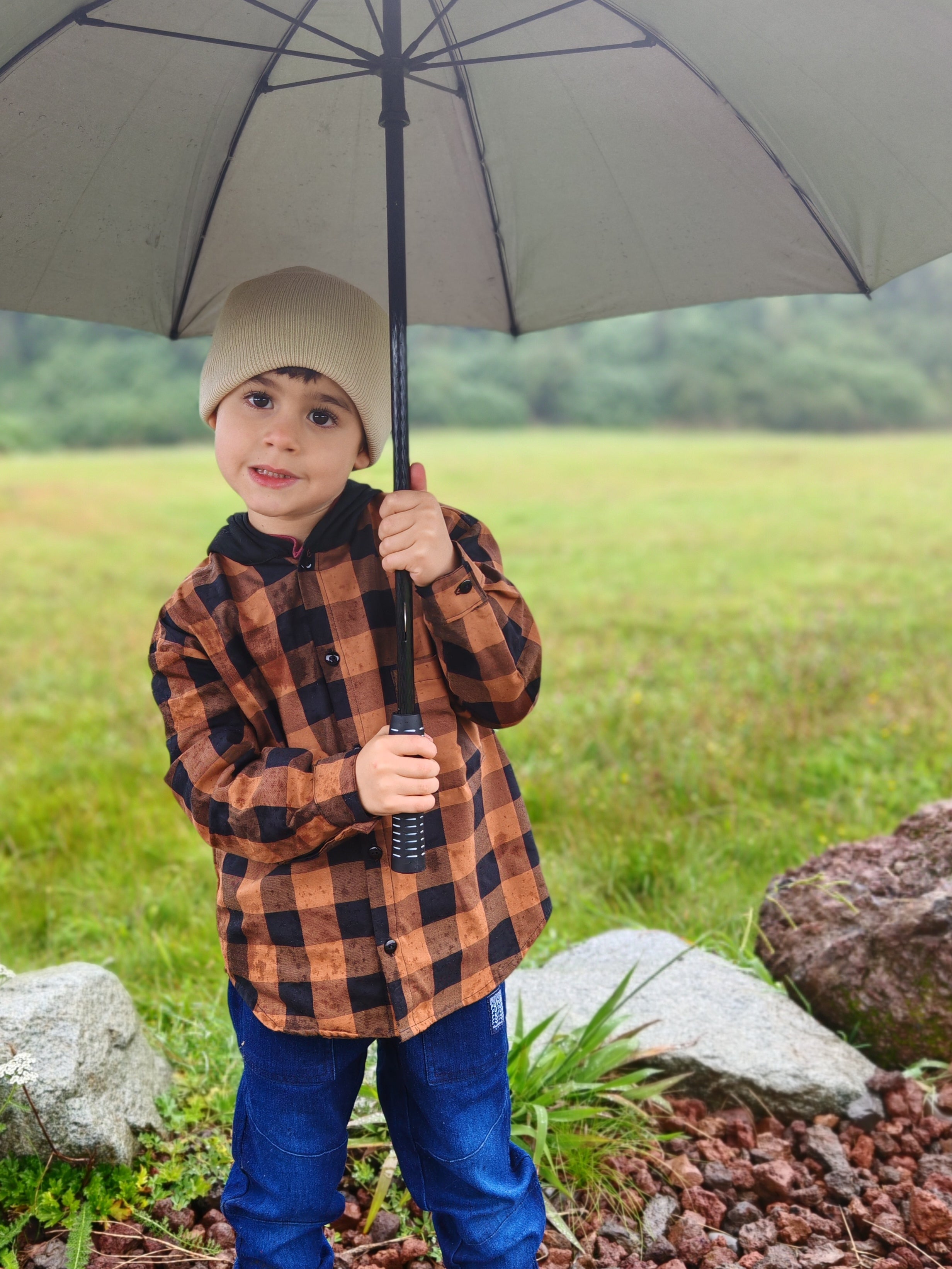 Camisa con capucha niño 100% algodón franela
