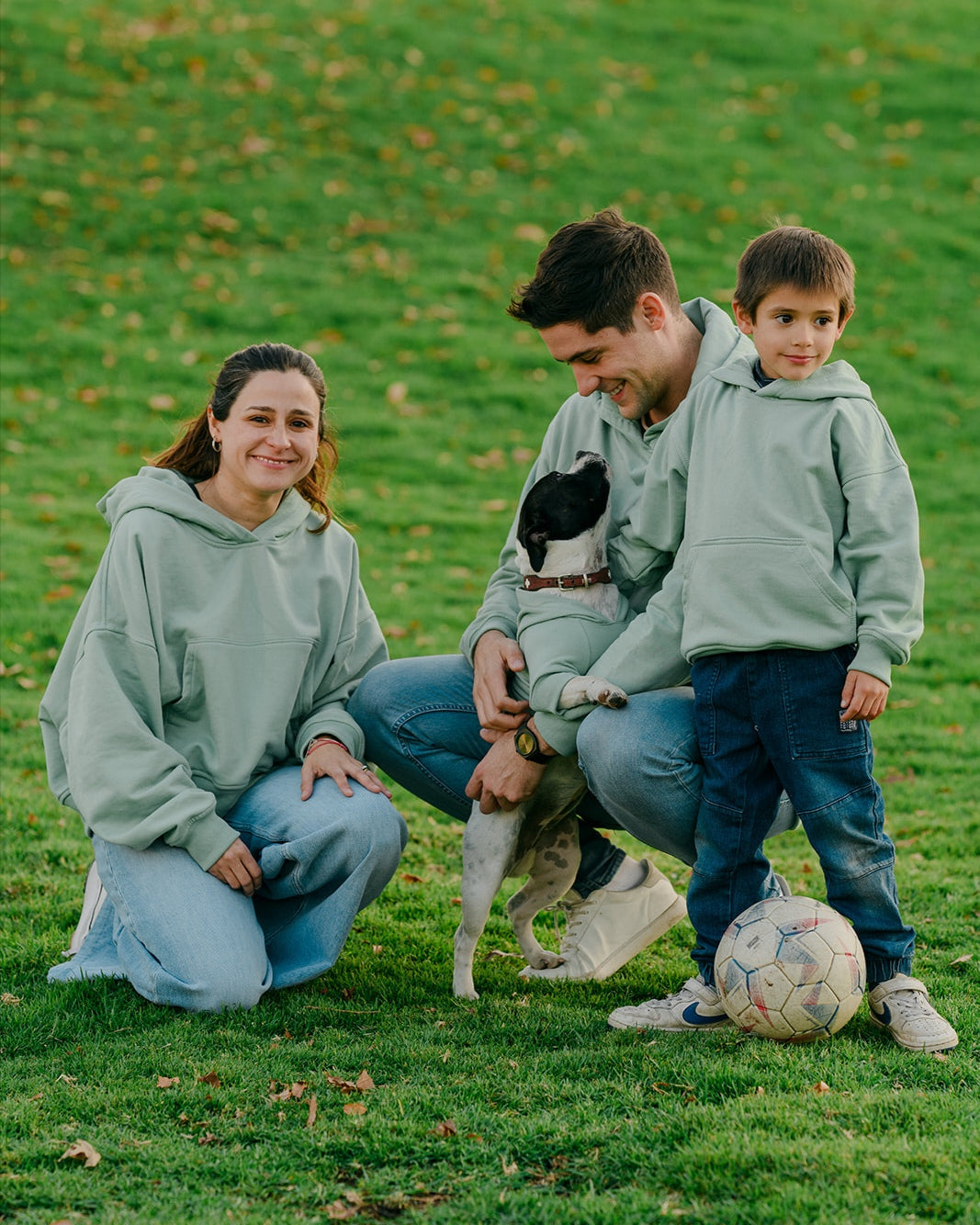Pack 2 Polerones Oversize verde Hombre y Perro