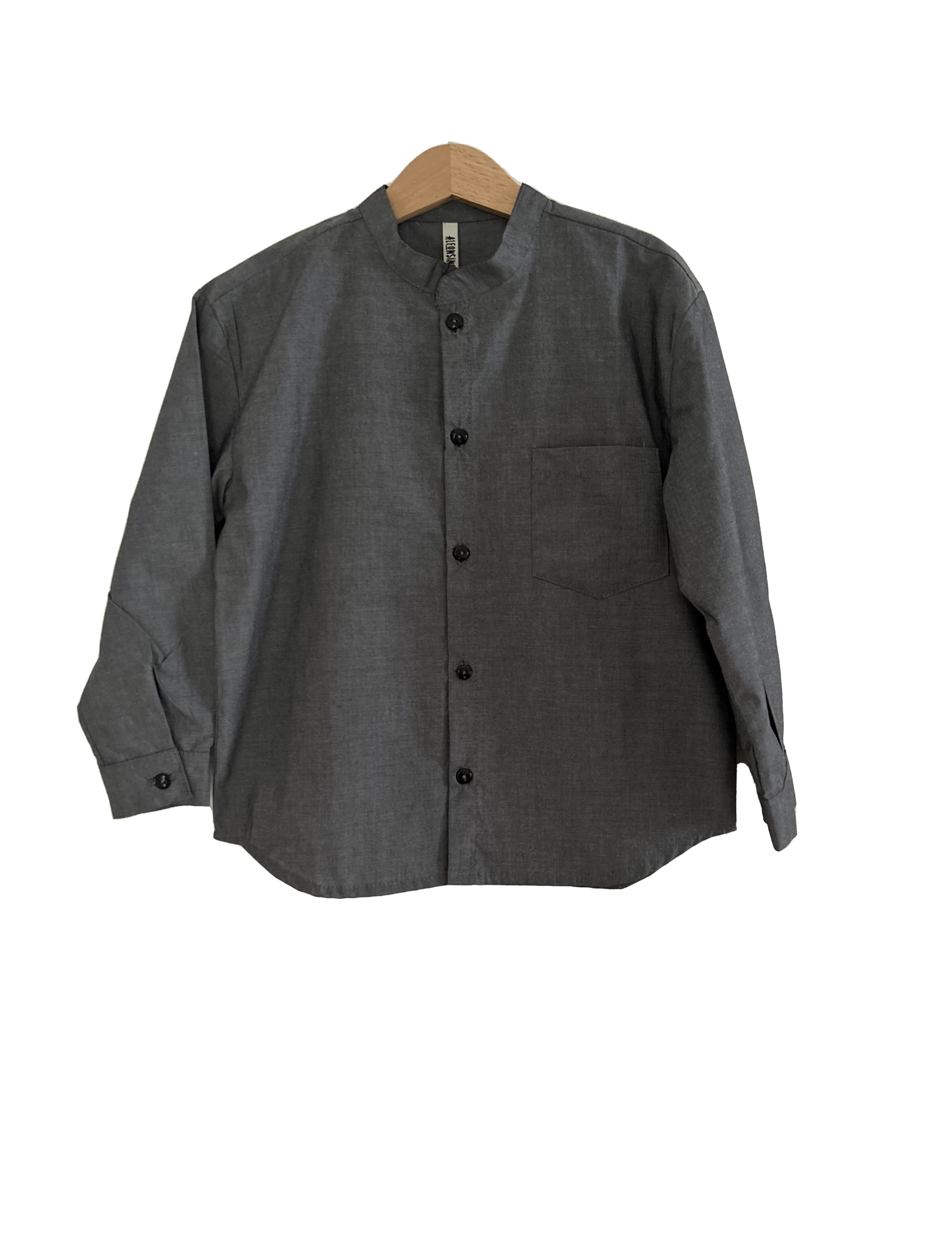 Camisa niño 100% Algodón cuello Mao