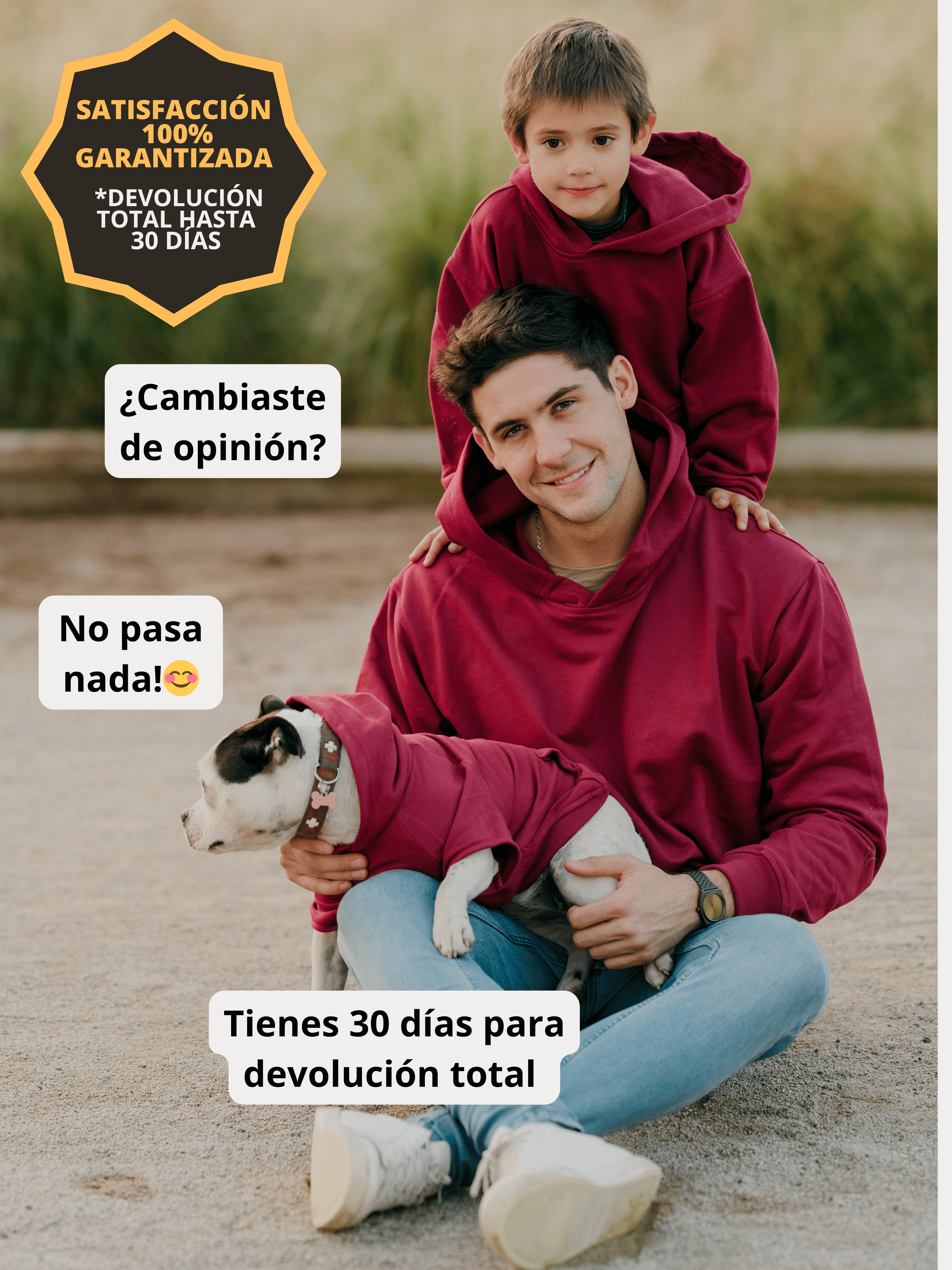 Pack 2 Polerones Oversize Burdeo Papá + Hijo/a