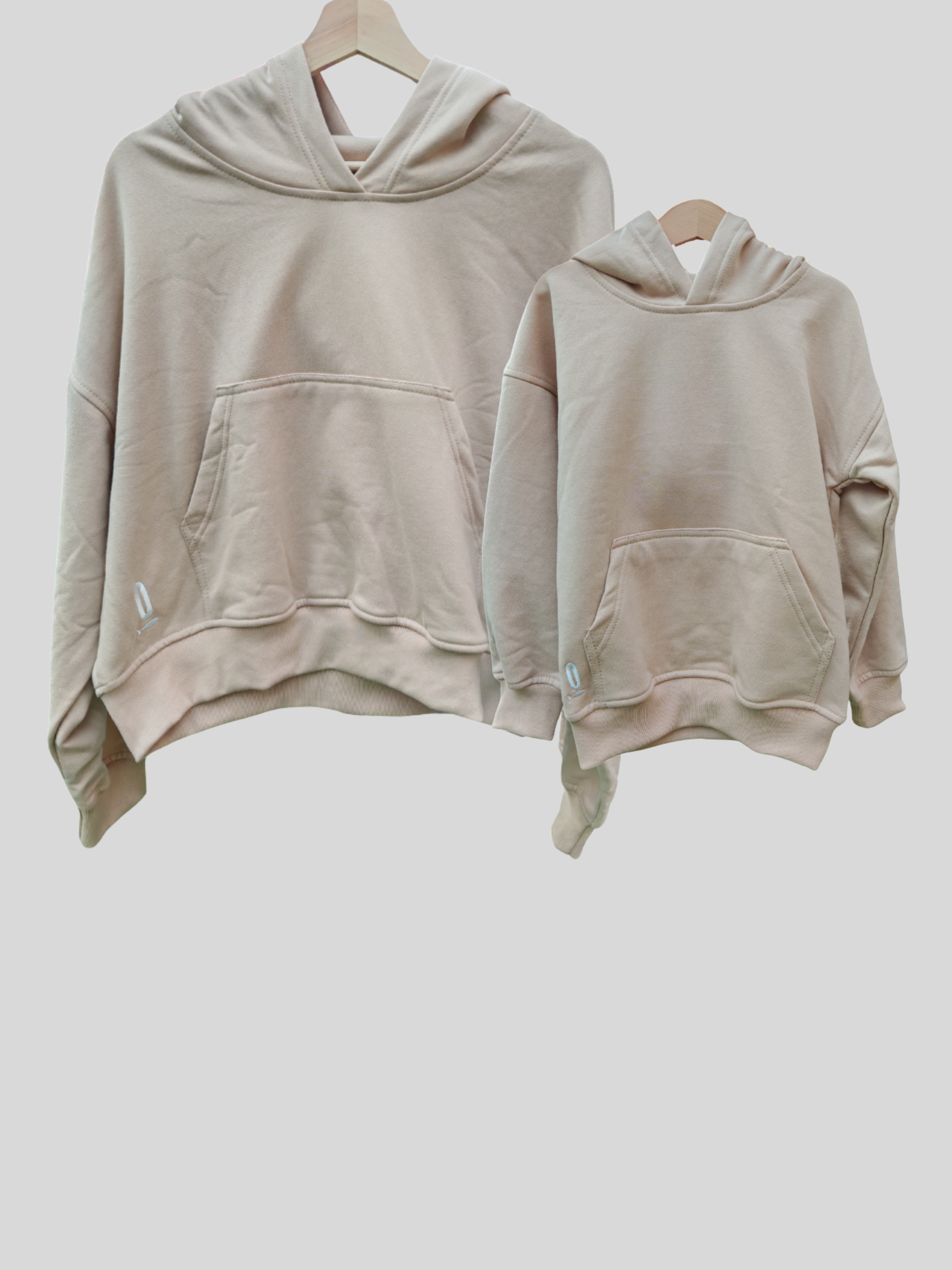 Pack 2 Polerones Oversize Beige Mamá + Hijo/a