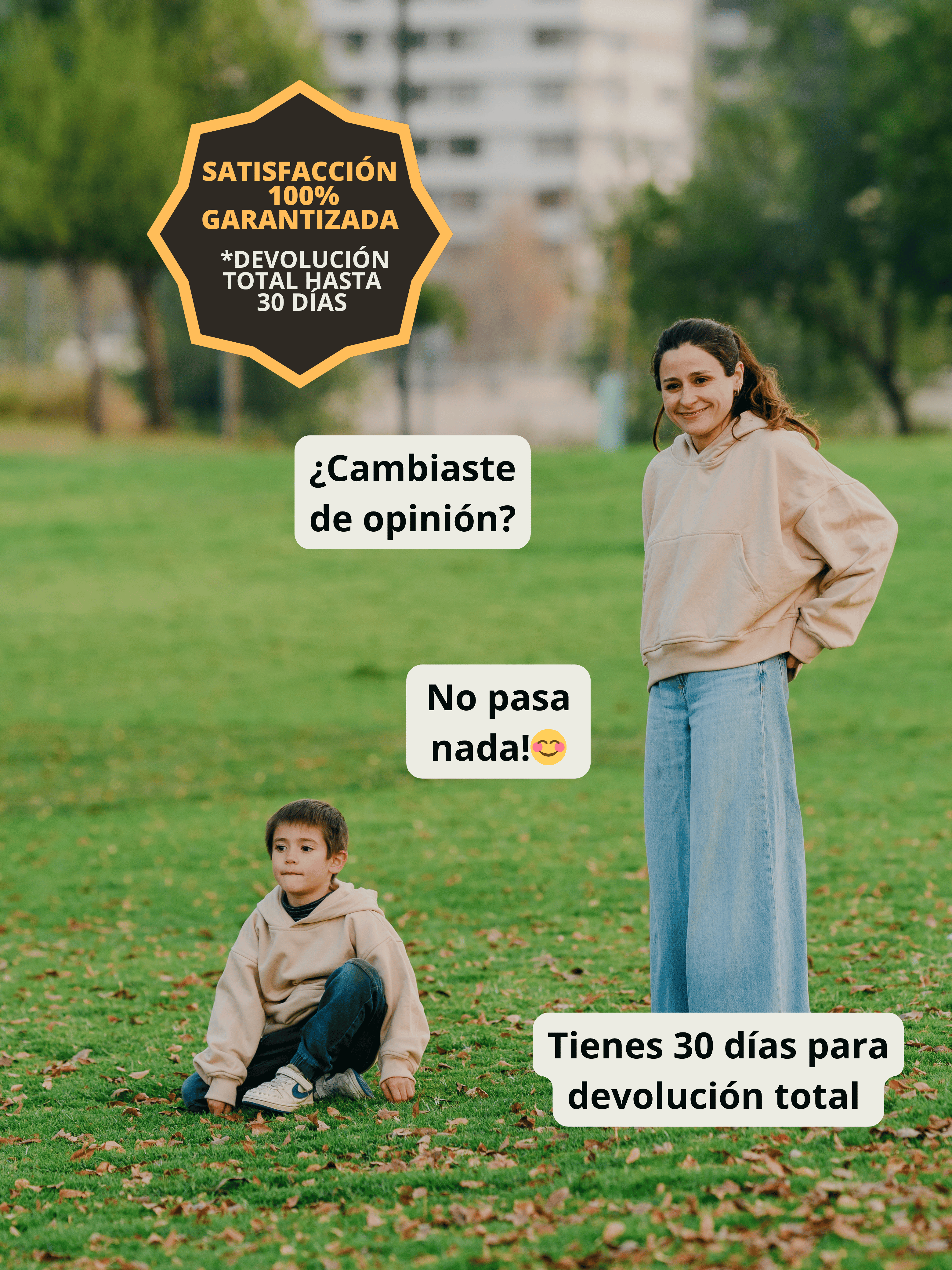 Pack 2 Polerones Oversize Beige Mamá + Hijo/a