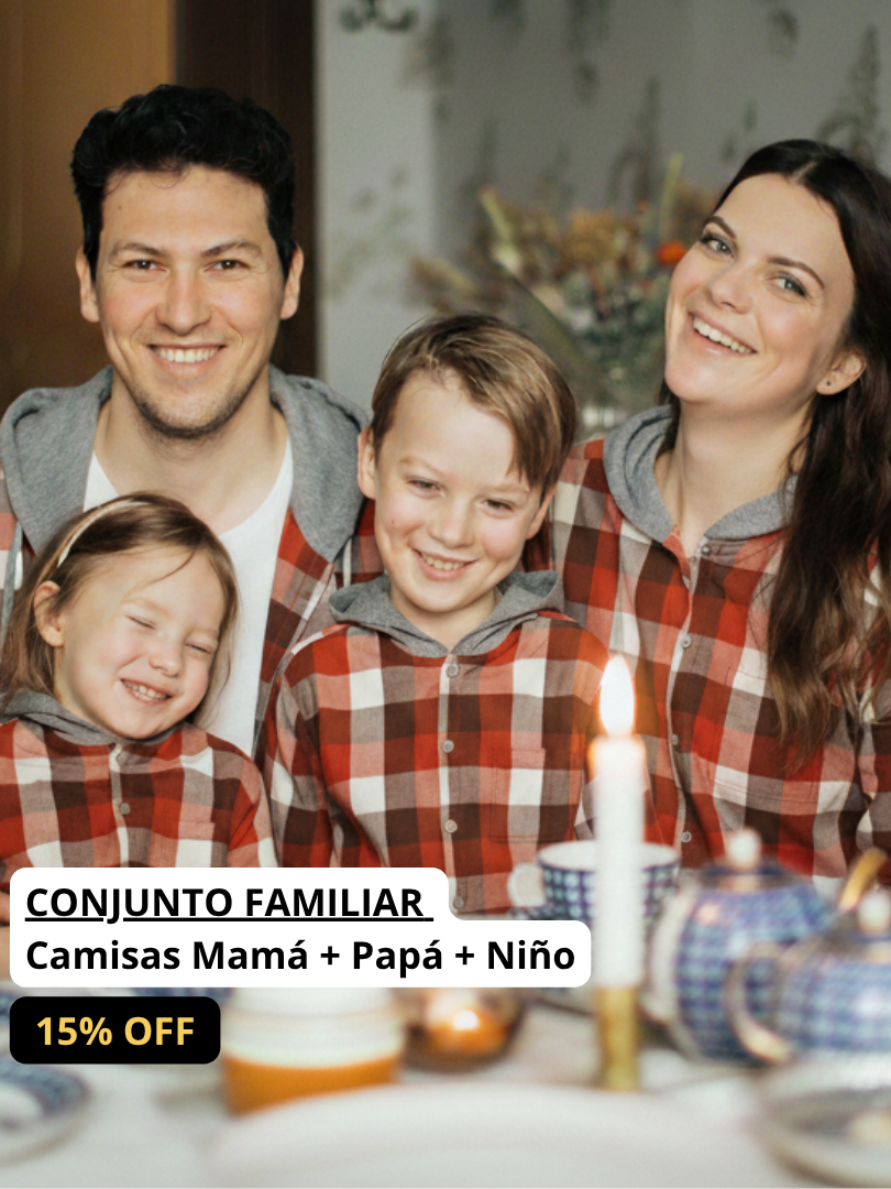 Conjunto Familiar Camisas a juego para Papá + Mamá + Hijo/a