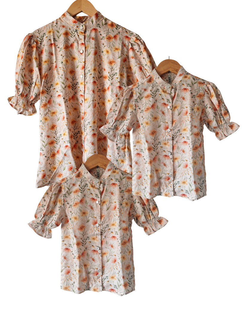 Conjunto familiar Blusas a juego para Mamá + Hija + Hija