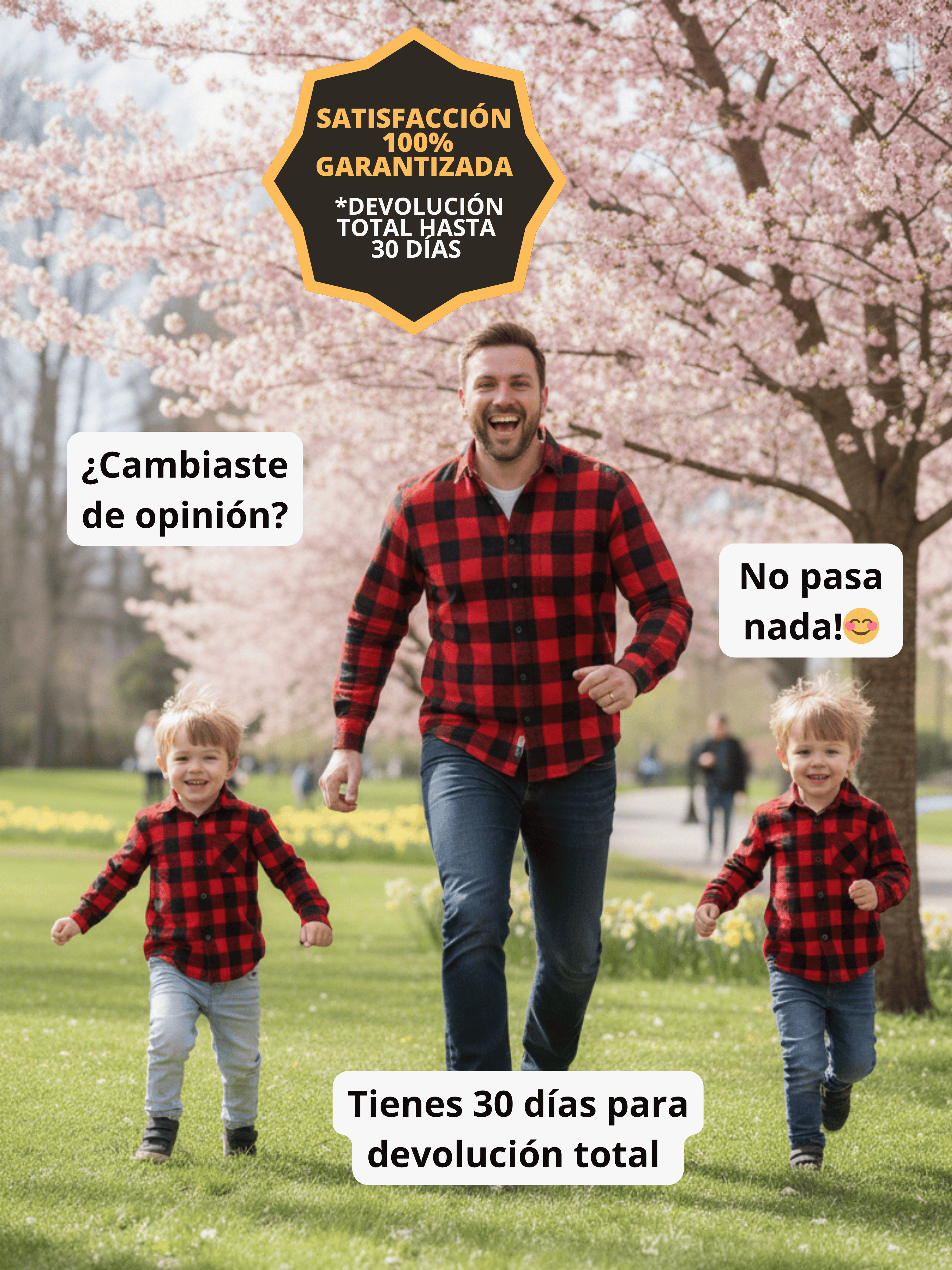 Conjunto Familiar Camisa a juego para Papá + Hijo + Hijo