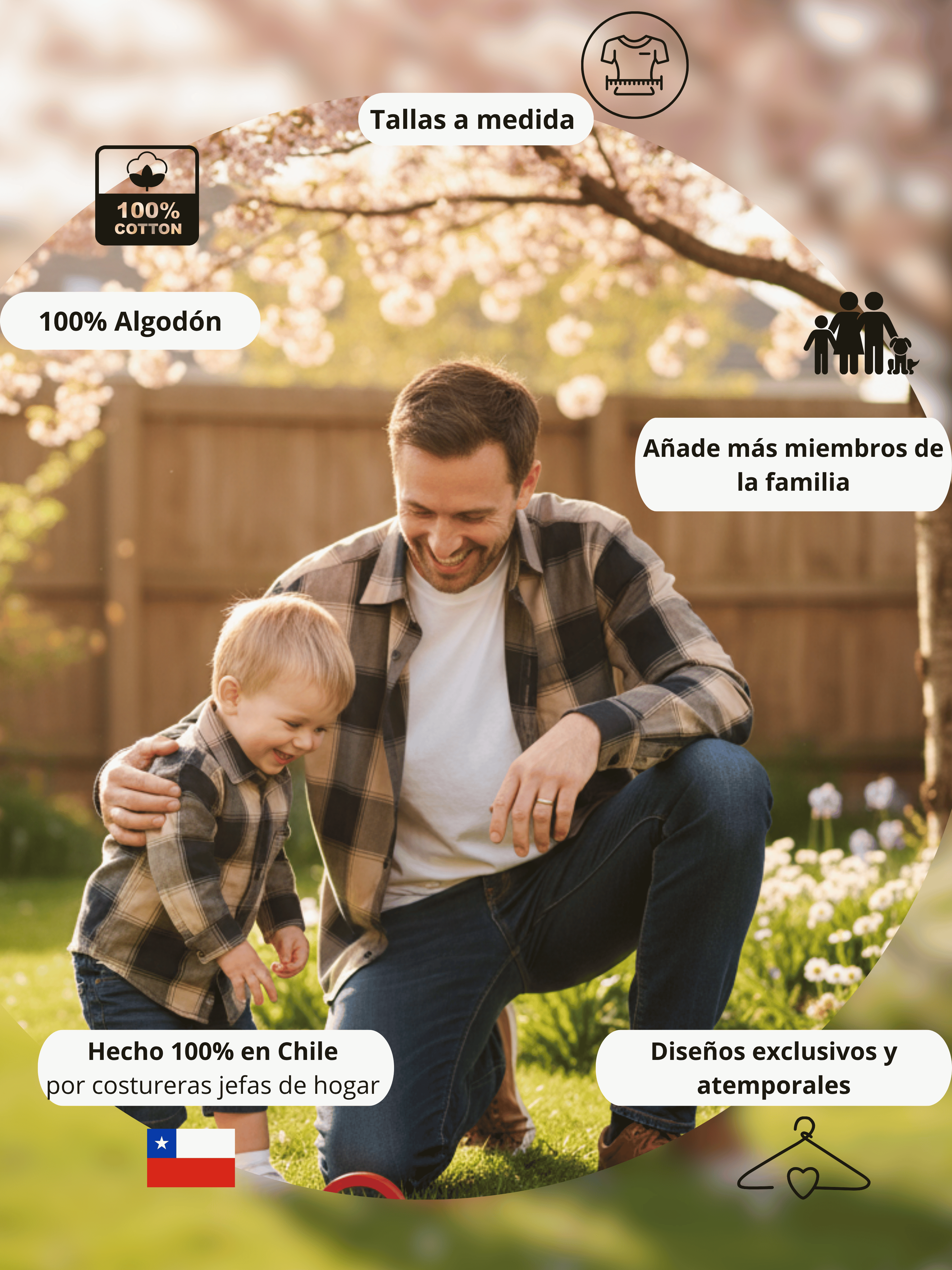 Pack 2 Camisas Aurelio Papá + Hijo cuadros amarillo con negro