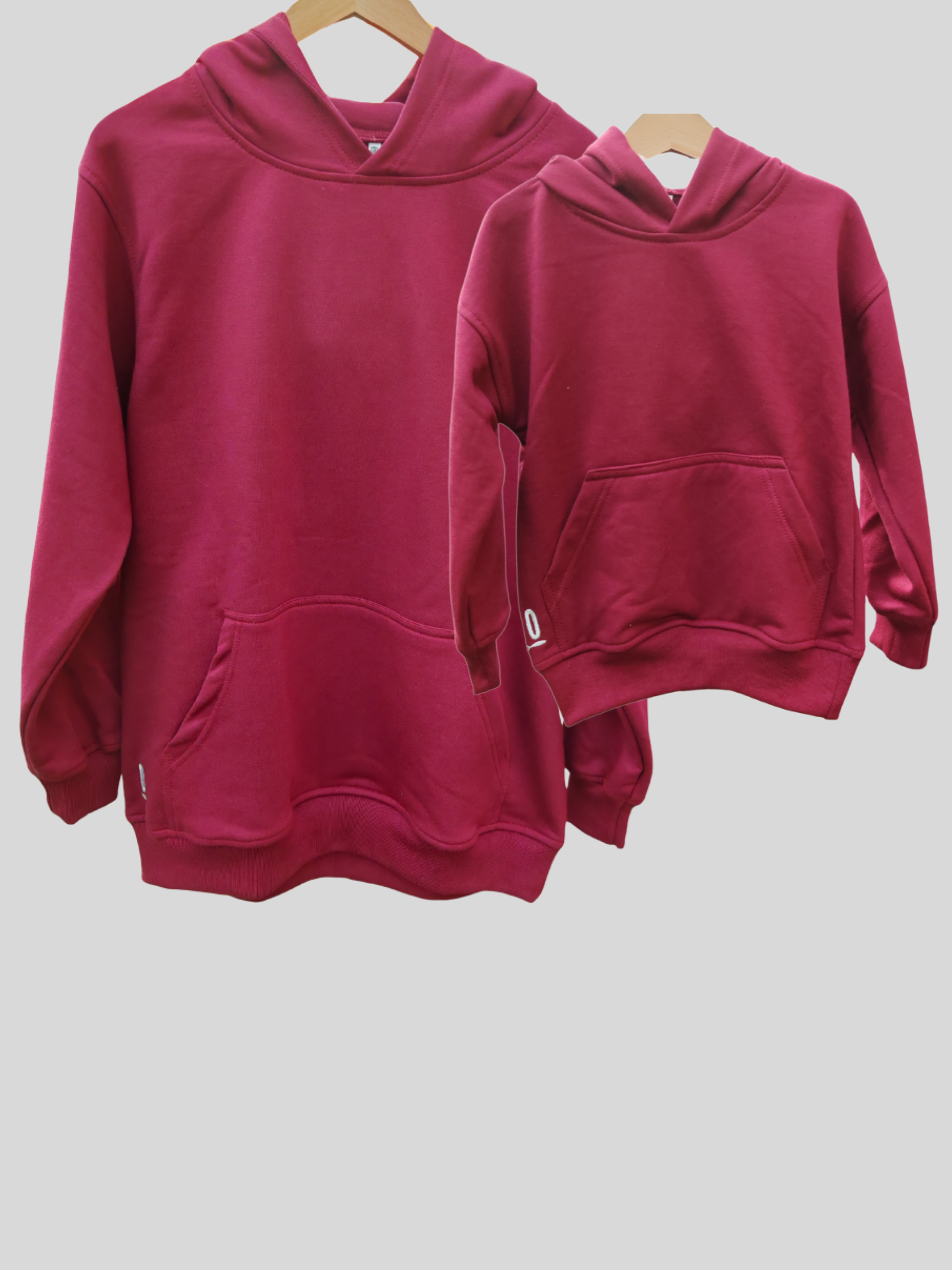 Pack 2 Polerones Oversize Burdeo Papá + Hijo/a