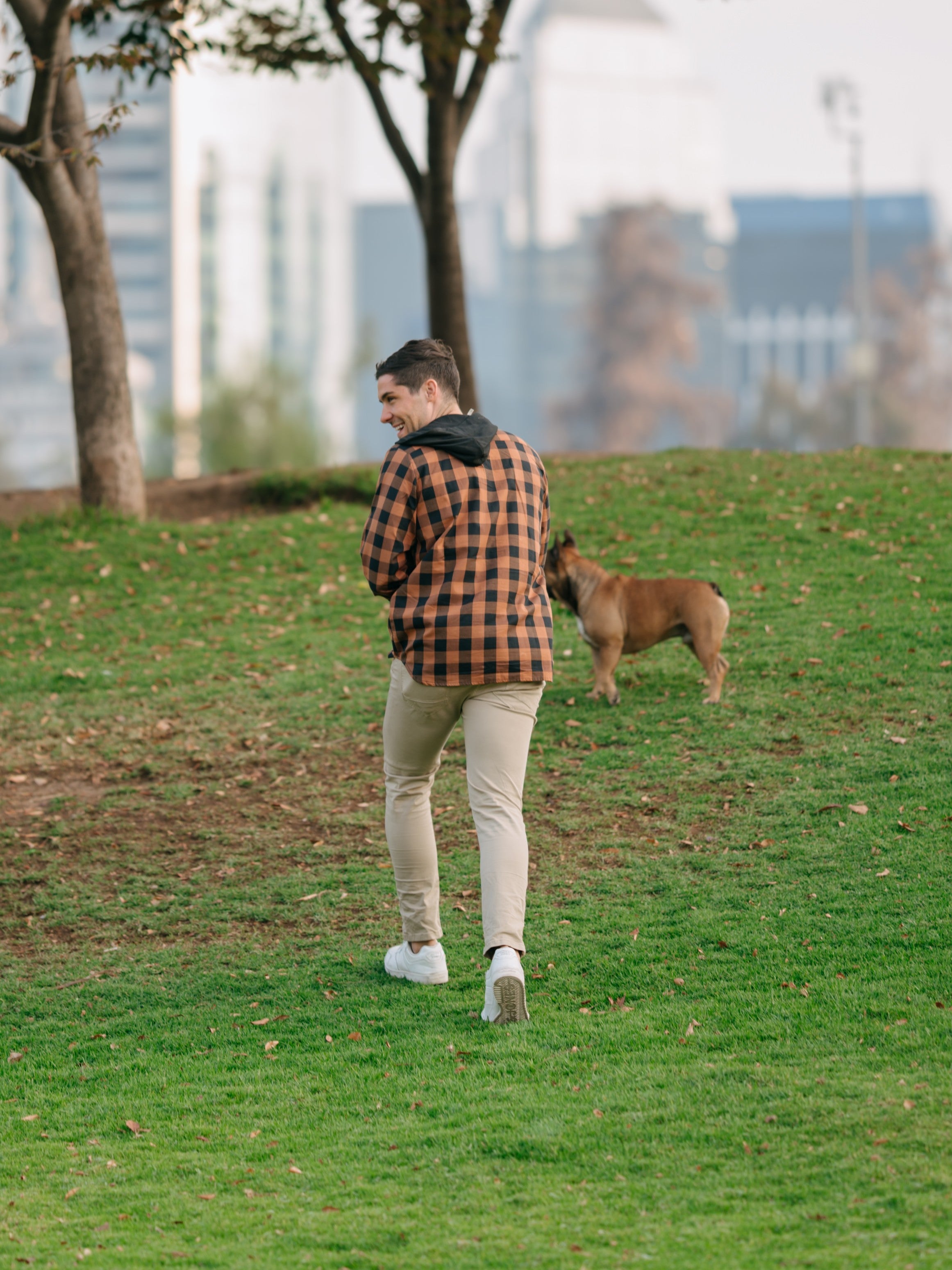 Camisa con capucha Hombre 100% algodón Franela