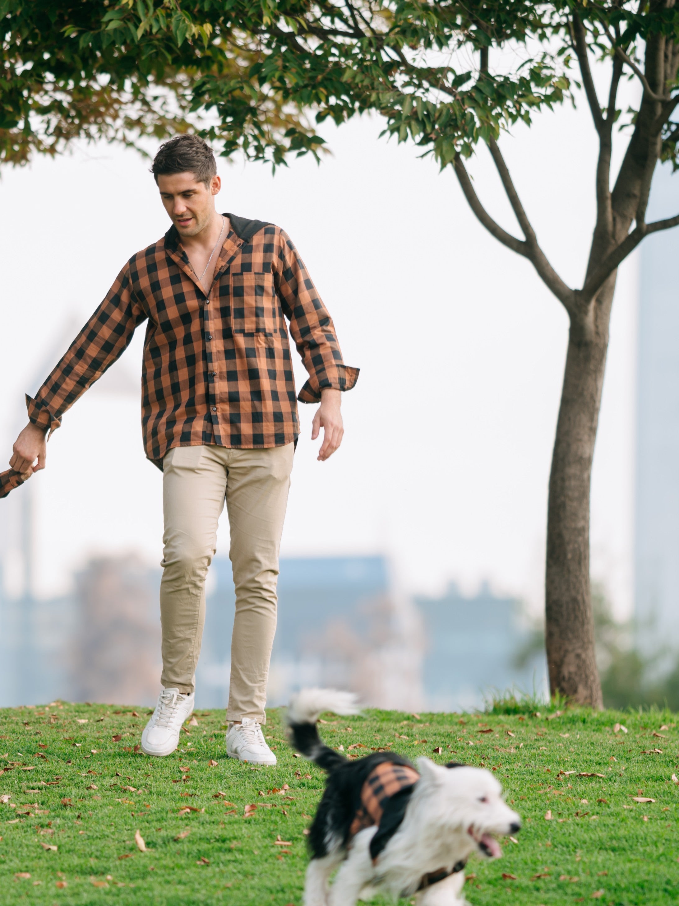 Camisa con capucha Hombre 100% algodón Franela
