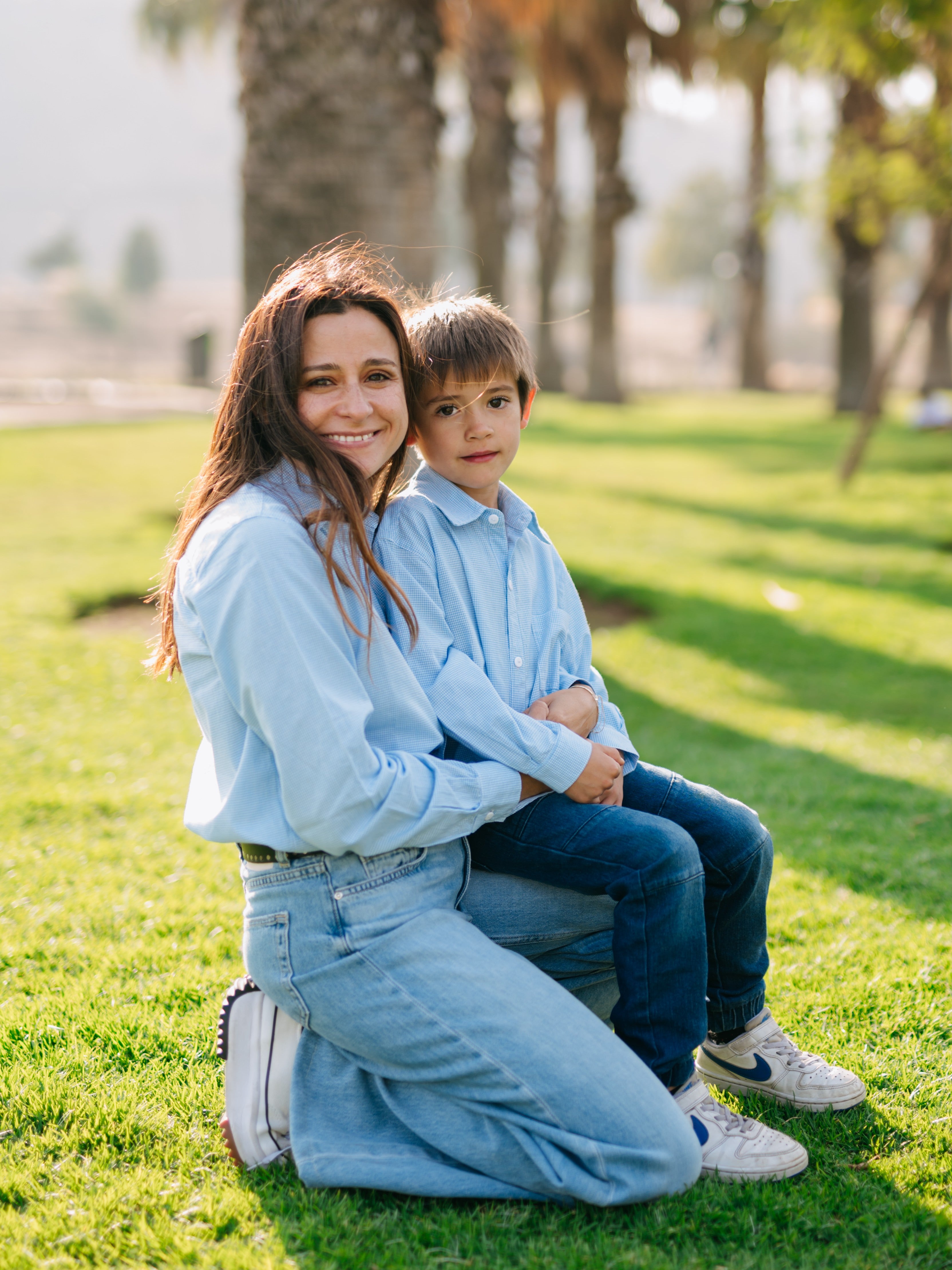 Pack Camisa Vichy Rey Mamá Hijo