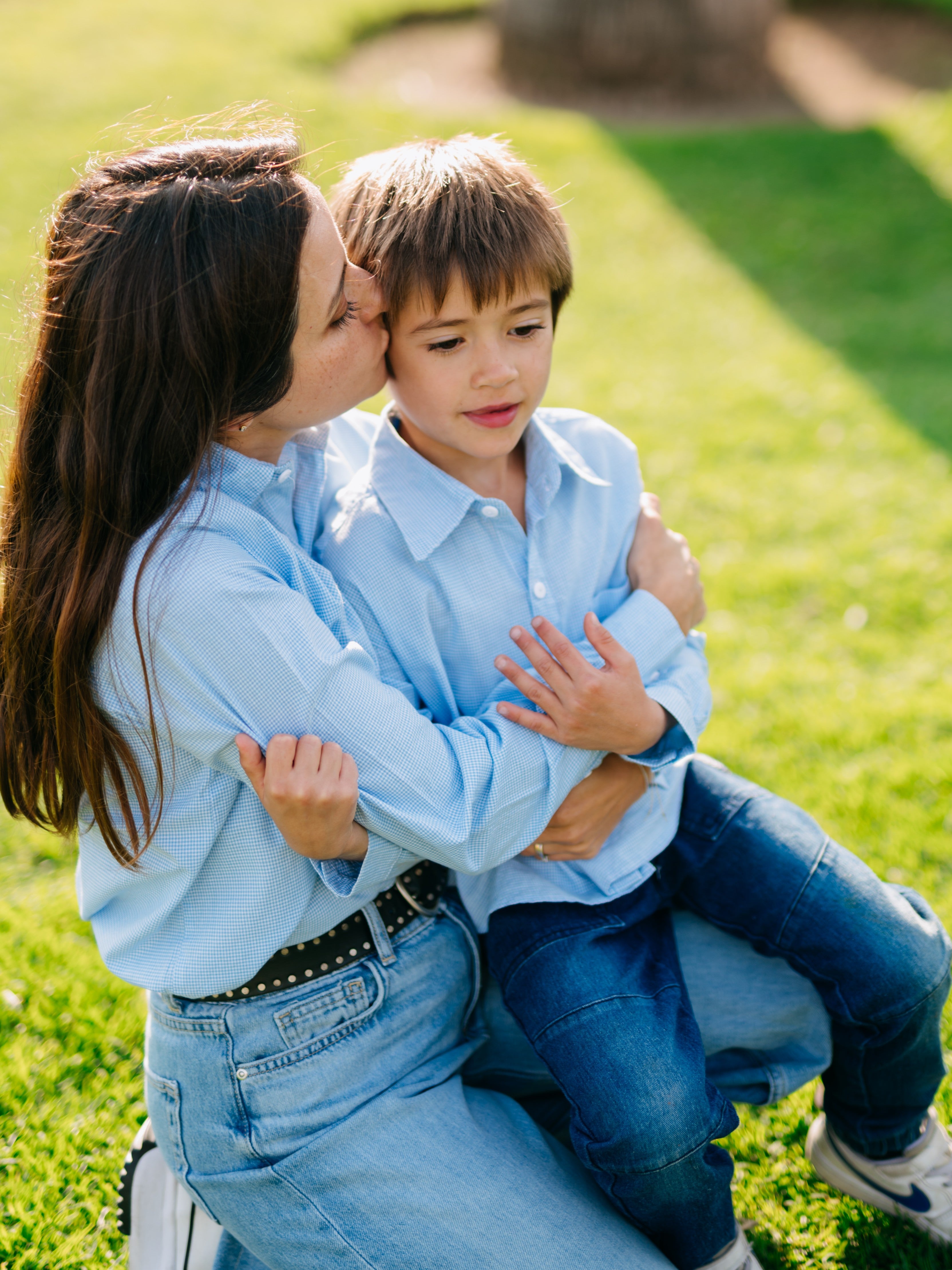 Pack Camisa Vichy Rey Mamá Hijo