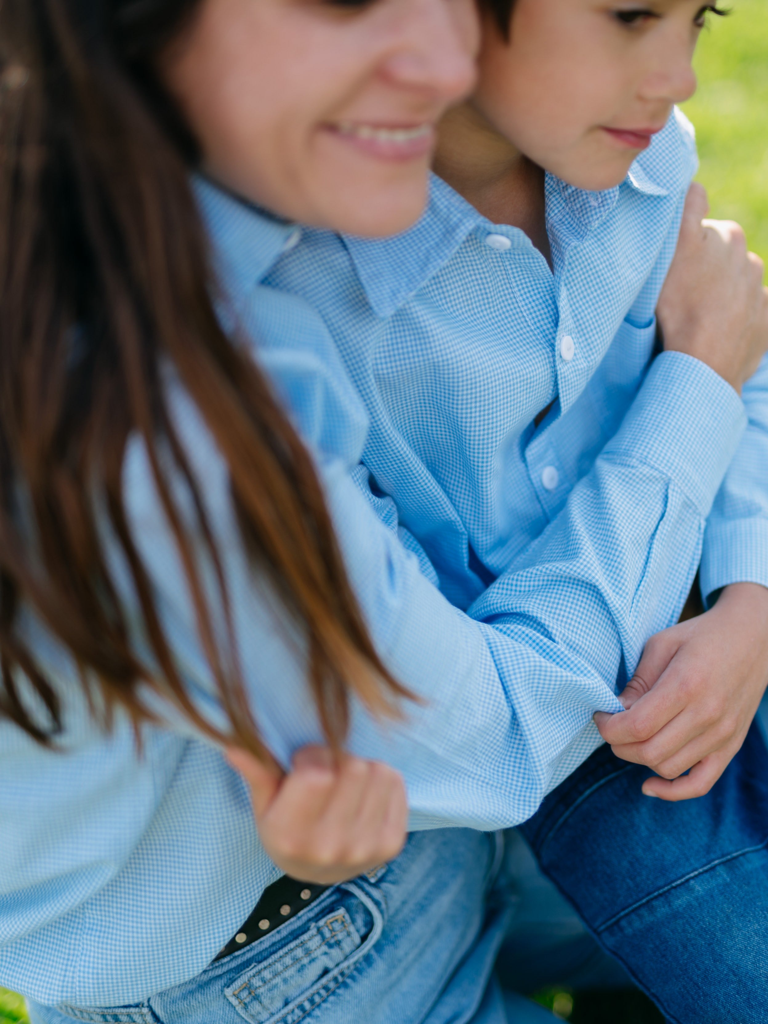 Pack 2 Camisas Mamá + Hijo 100% algodón estilo Vichy