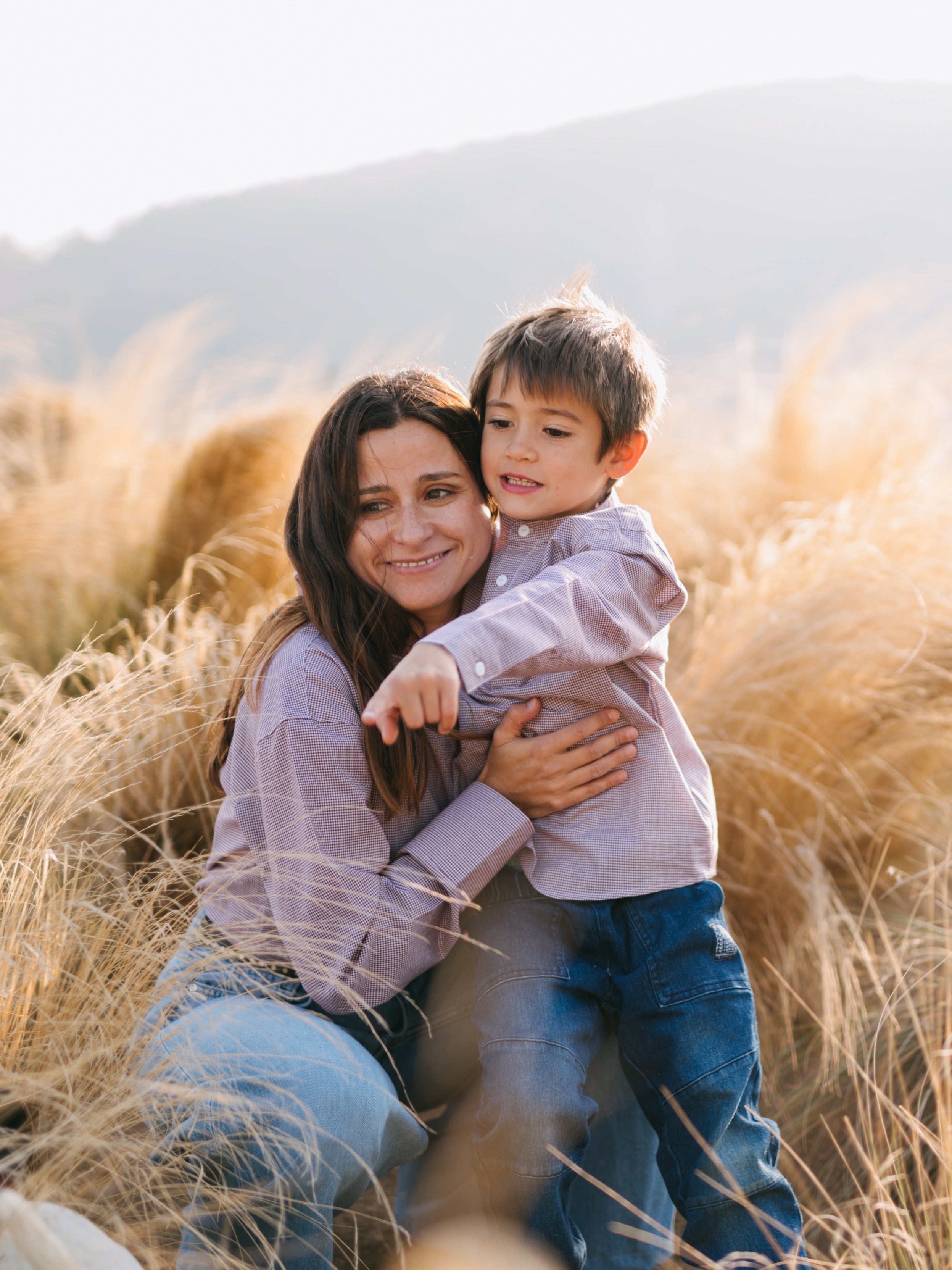 Pack 2 Camisas Mamá + Hijo 100% algodón estilo Vichy