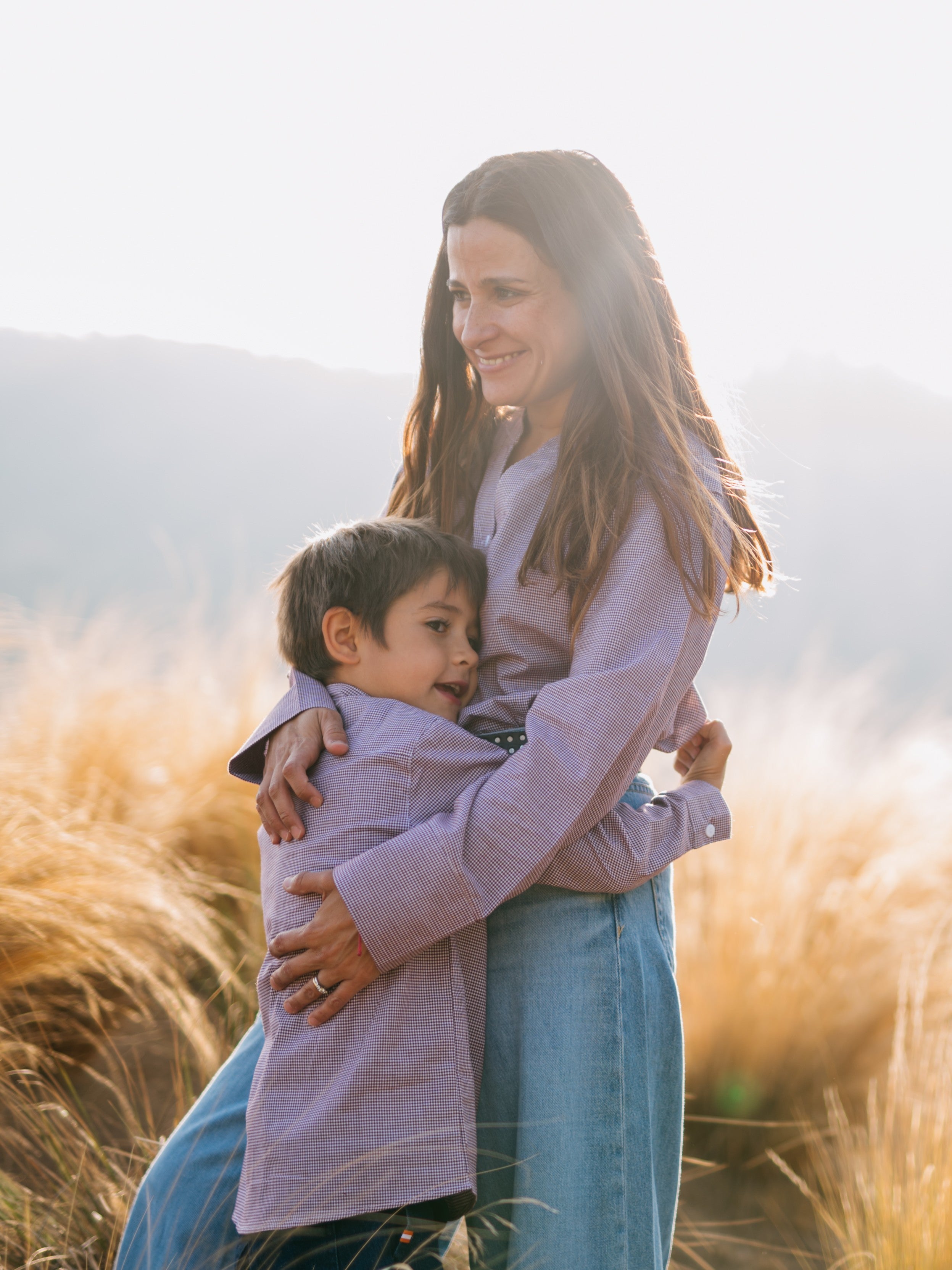 Pack 2 Camisas Mamá + Hijo 100% algodón estilo Vichy