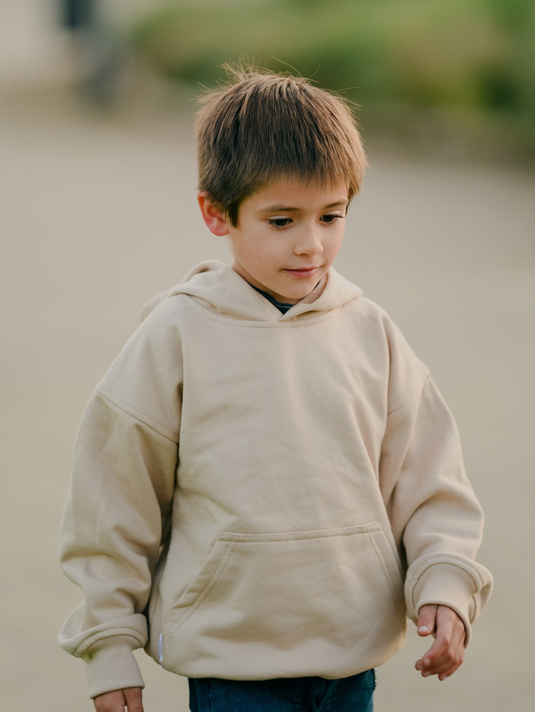 Polerón niño/a Oversize Beige