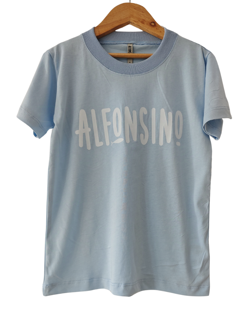Polera celeste Oversize Algodón