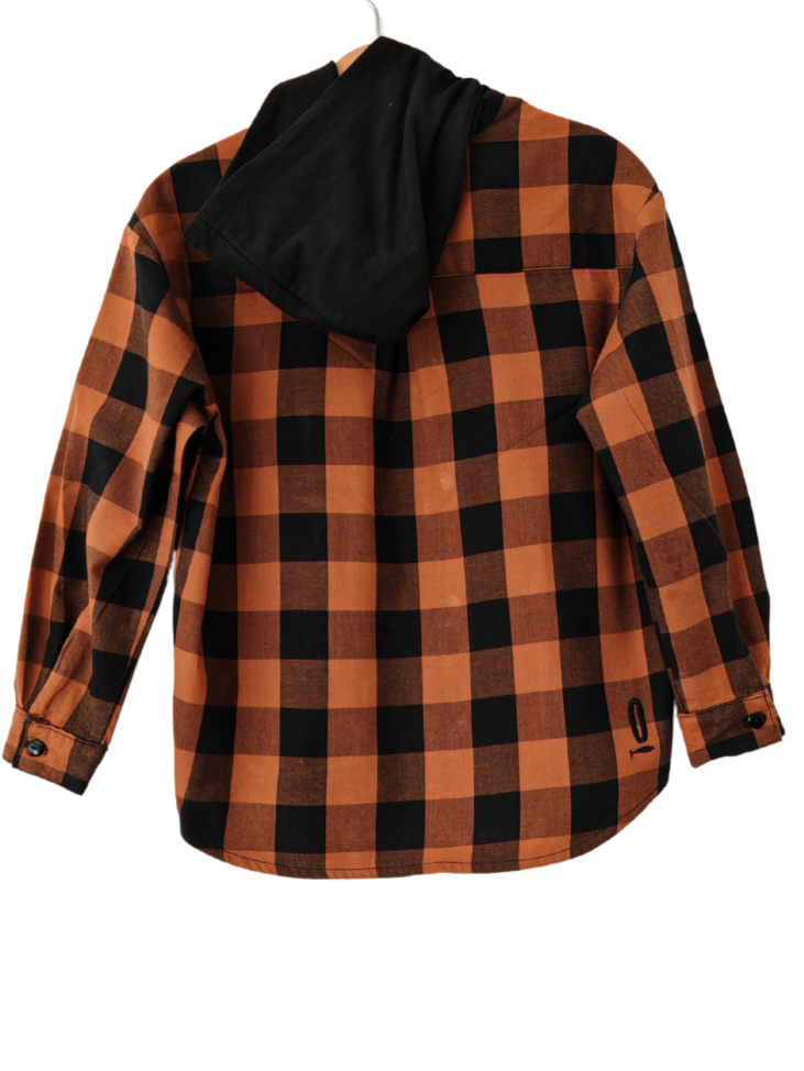 Camisa niño/a Franela Gustavo cuadroa negro con café
