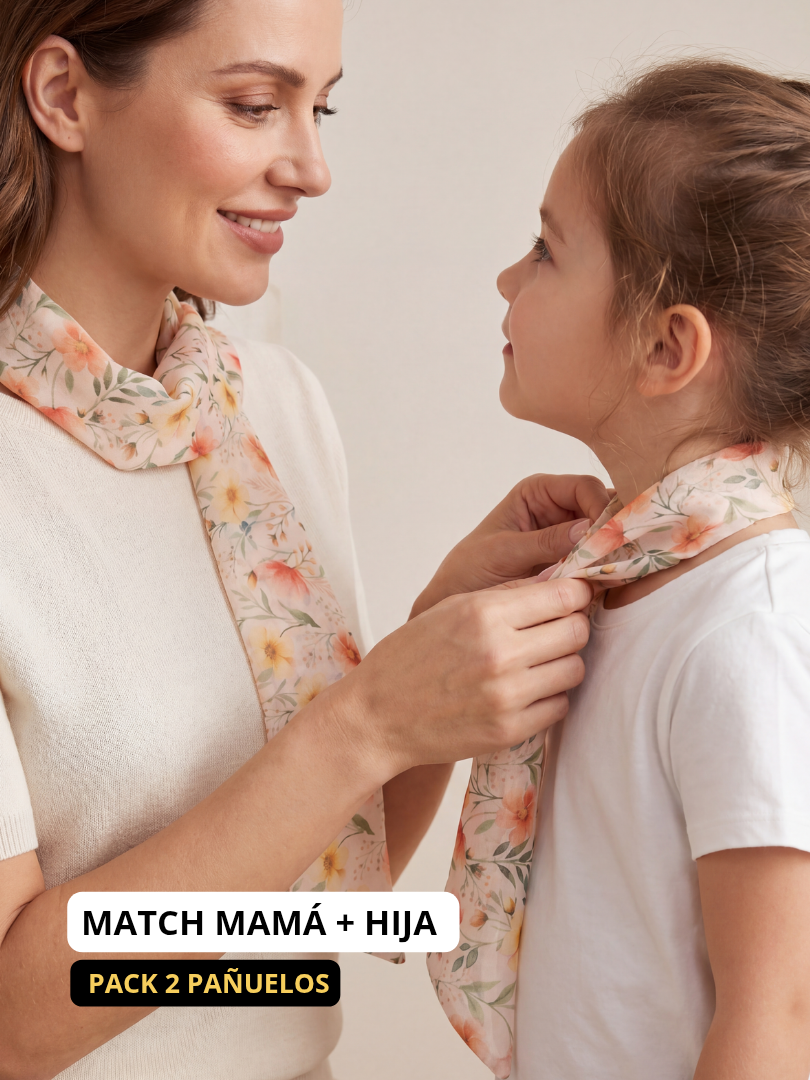 Pack 2 pañuelos Floral Mamá-Hija 100% Viscosa