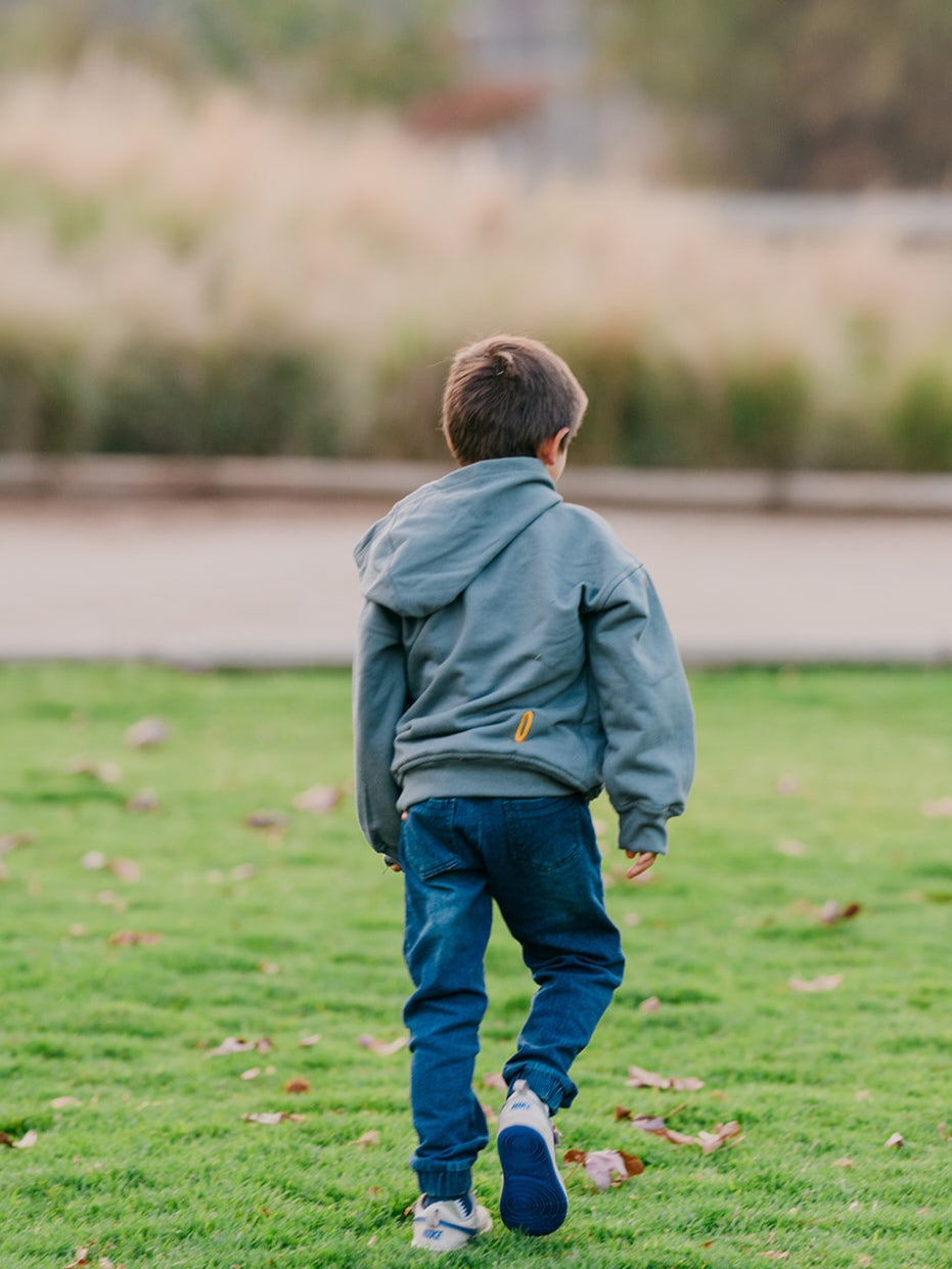 Polerón niño/a Oversize Gris grafito