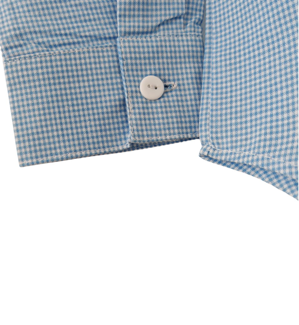 Camisa niño cuello camisa 100% algodón estilo Vichy