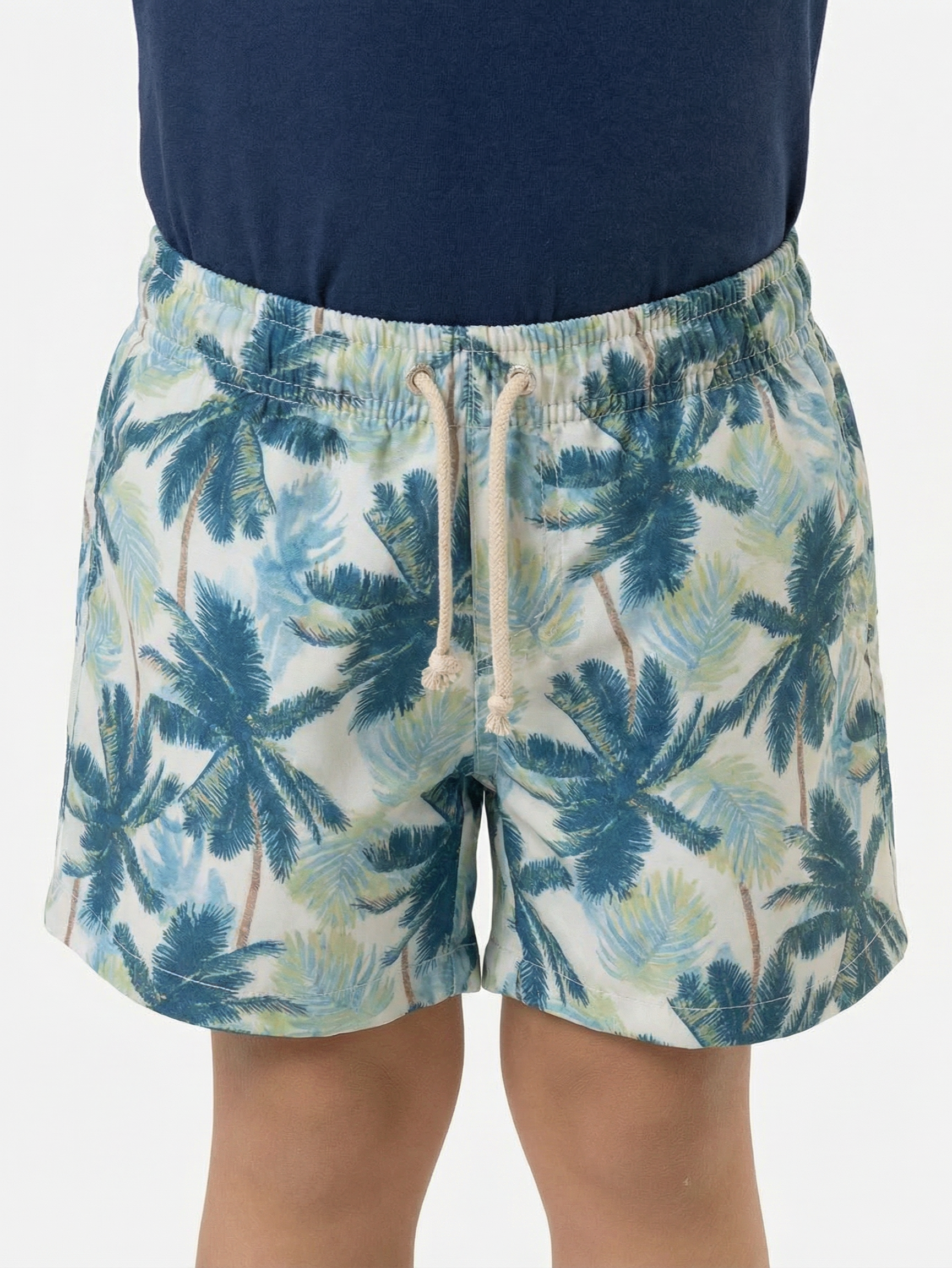Short niño 100% Algodón estampado palmeras