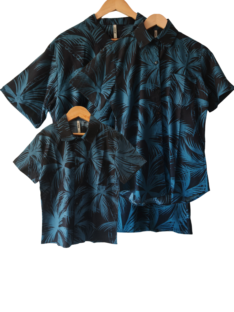 Pack 3 Guayaberas a juego para Papá + Mamá + Hijo/a 100% algodón