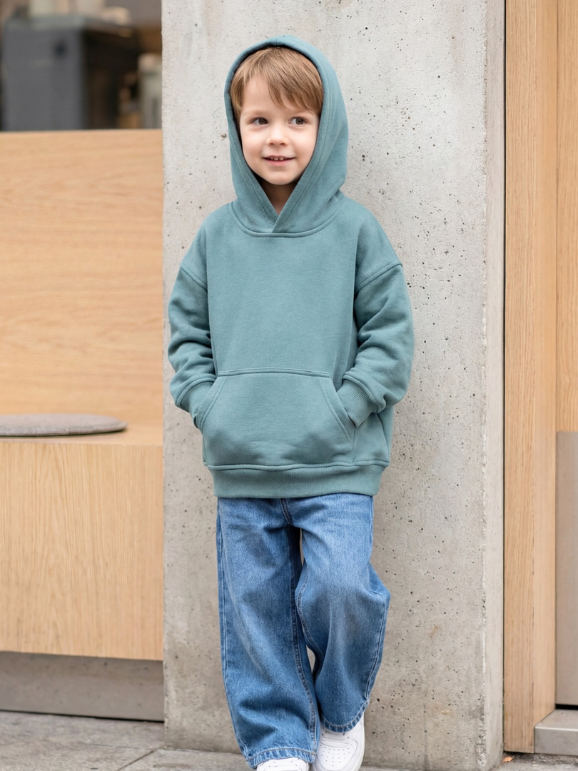 Polerón niño/a Oversize Gris grafito