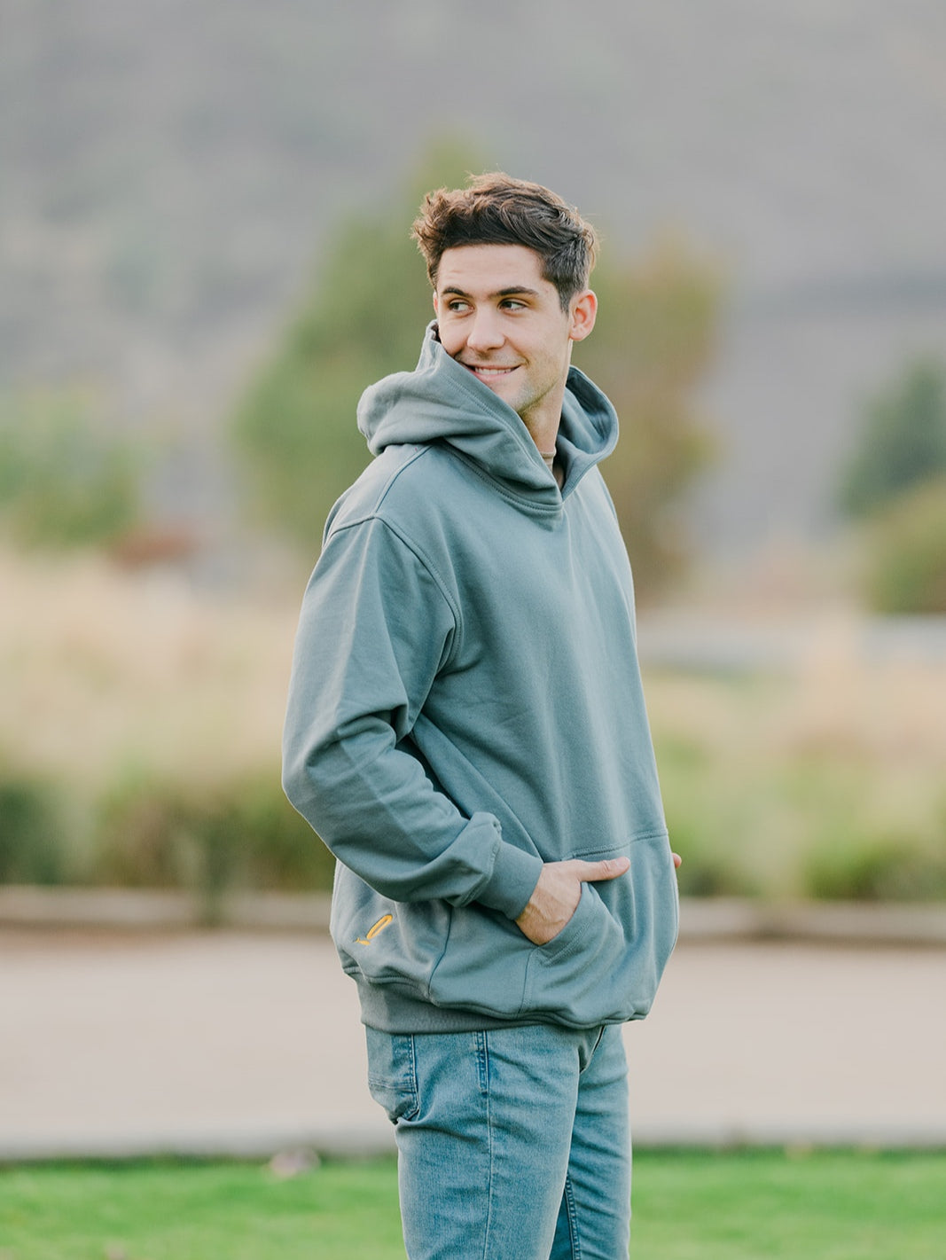 Polerón Adulto Oversize Gris grafito