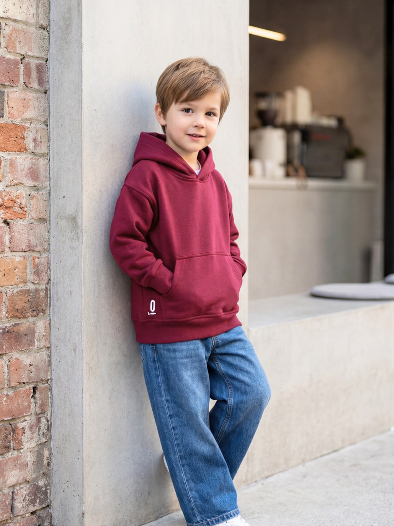 Polerón niño/a Oversize Burdeo