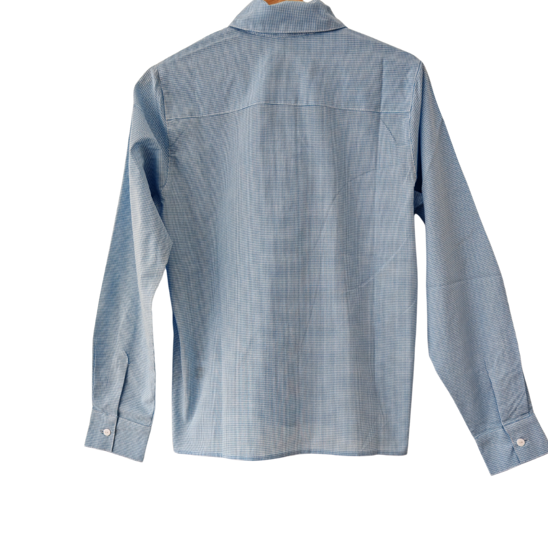 Camisa niño cuello camisa 100% algodón estilo Vichy