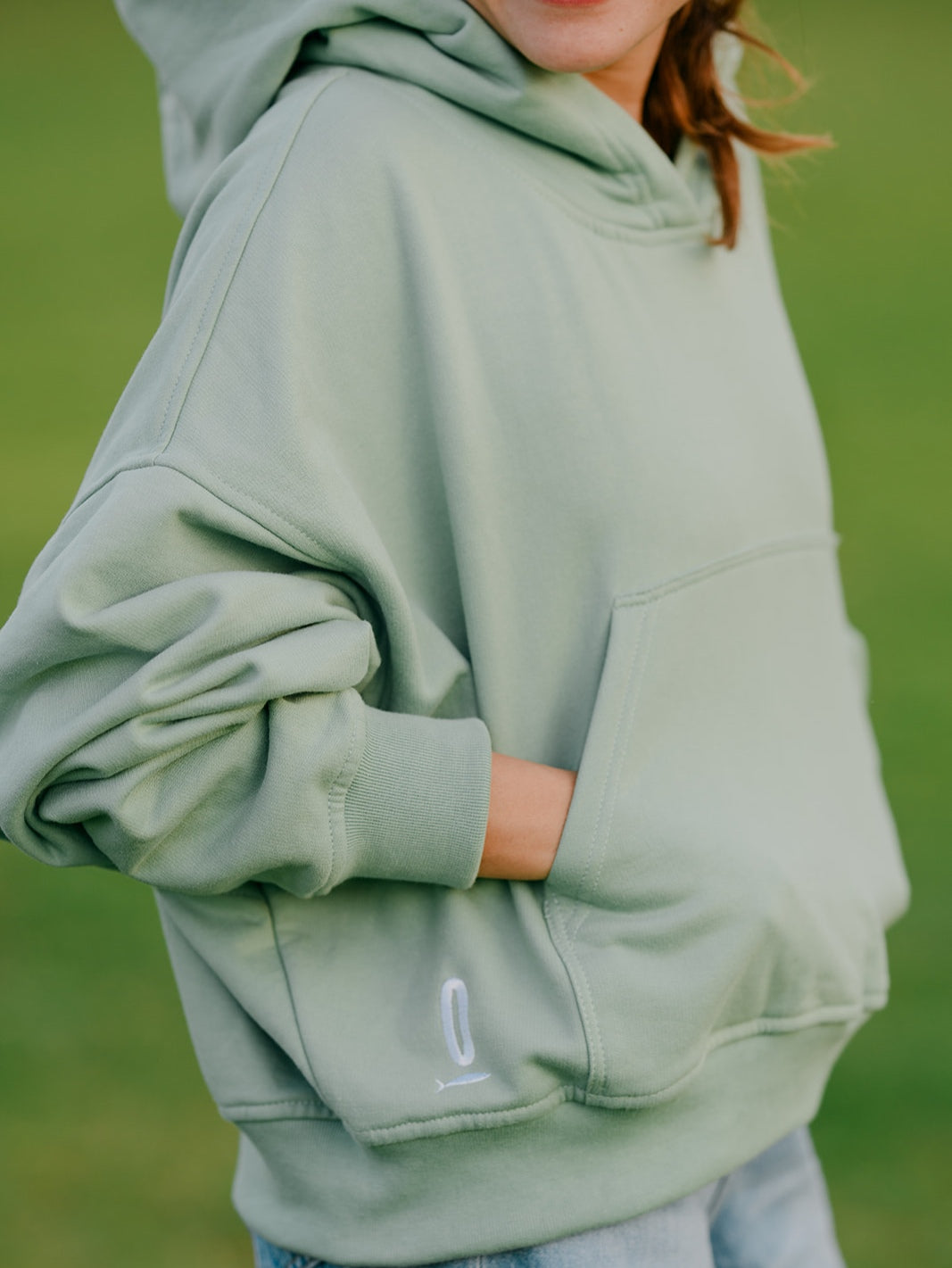 Polerón Mujer Oversize corto Verde