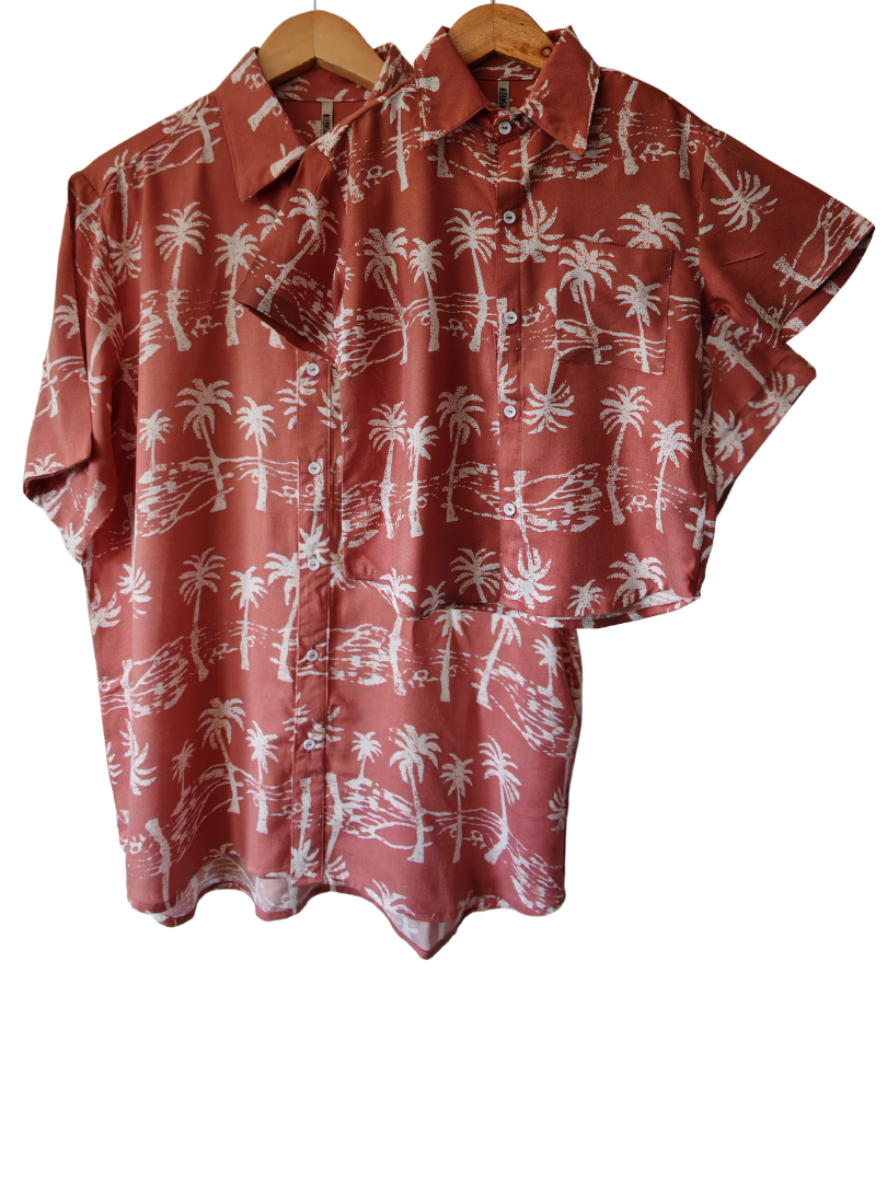 Pack 2 Guayaberas Papá + Hijo Palmeras