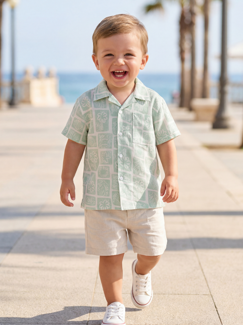 Guayabera niño 100% viscosa