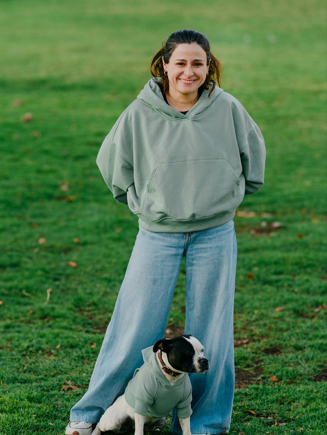 Polerón Mujer Oversize corto Verde