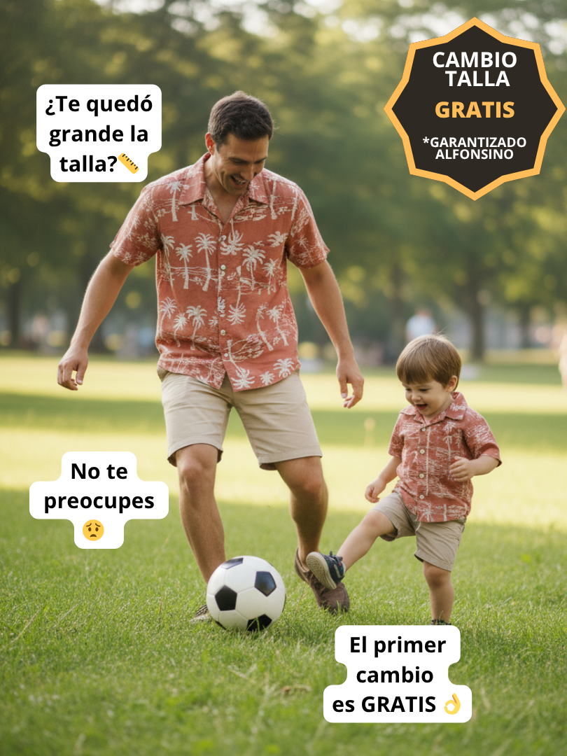 Pack 2 Guayaberas Papá + Hijo Palmeras