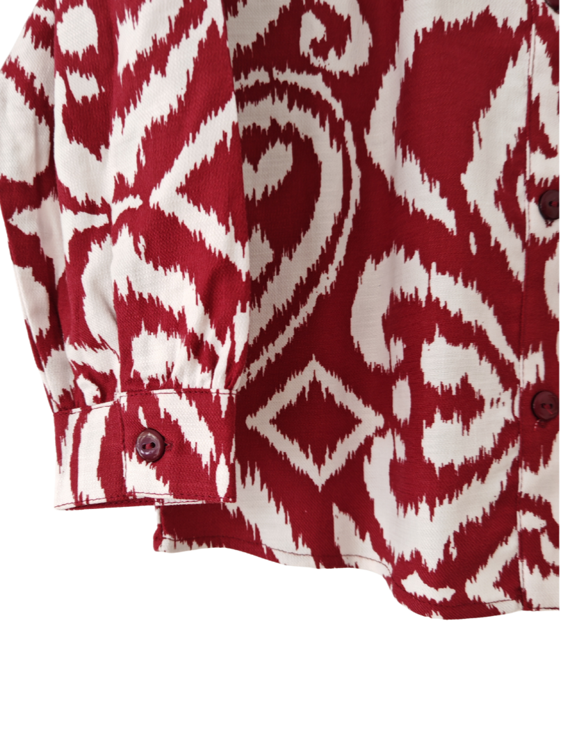 Blusa oversize niña 100% algodón manga larga y englobadas