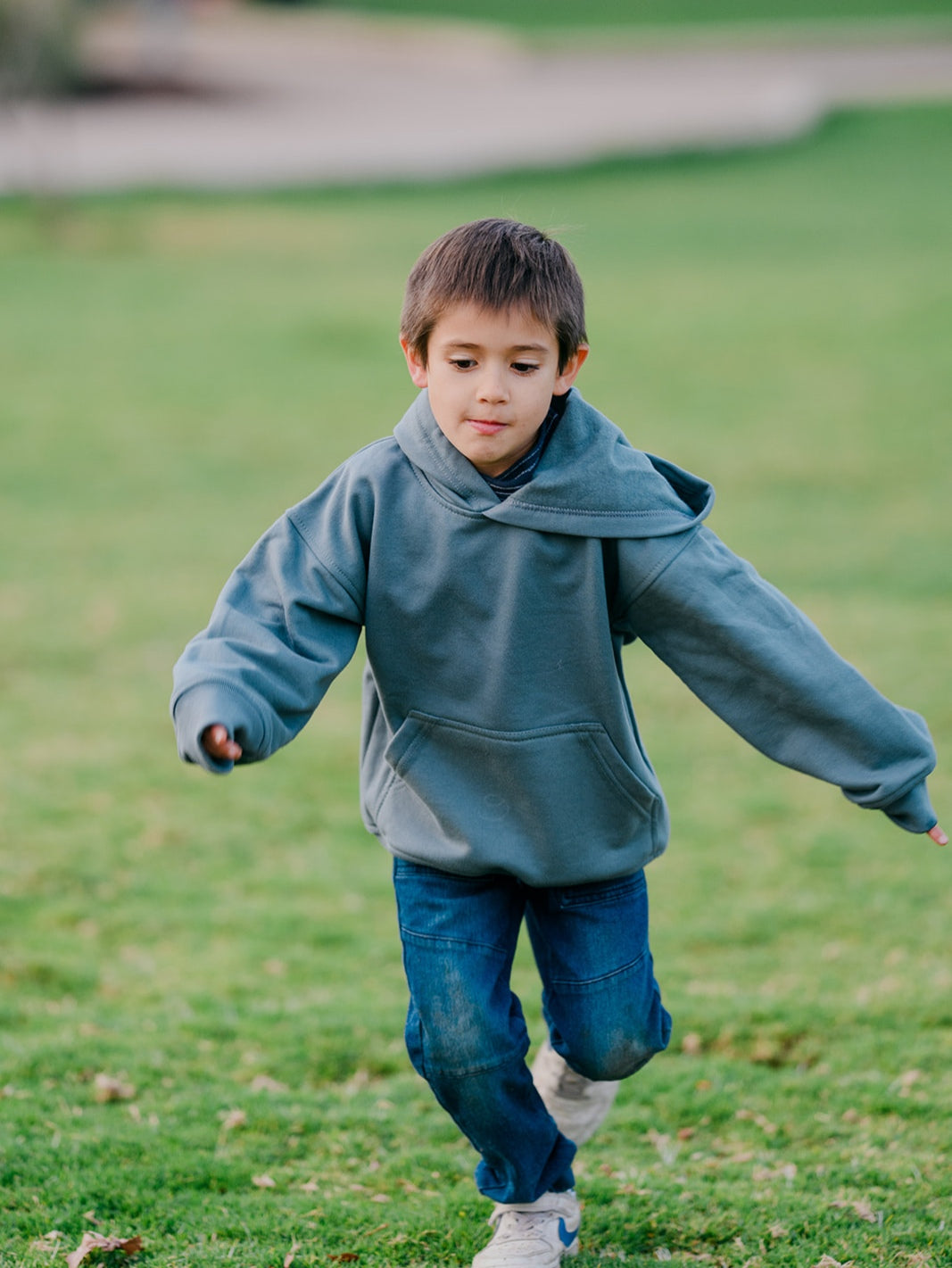Polerón niño/a Oversize Gris grafito