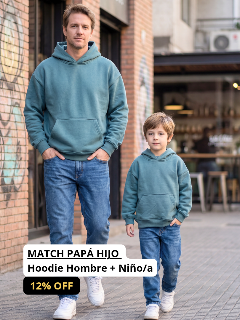 Pack 2 Polerones Oversize Gris grafito Papá + Hijo/a