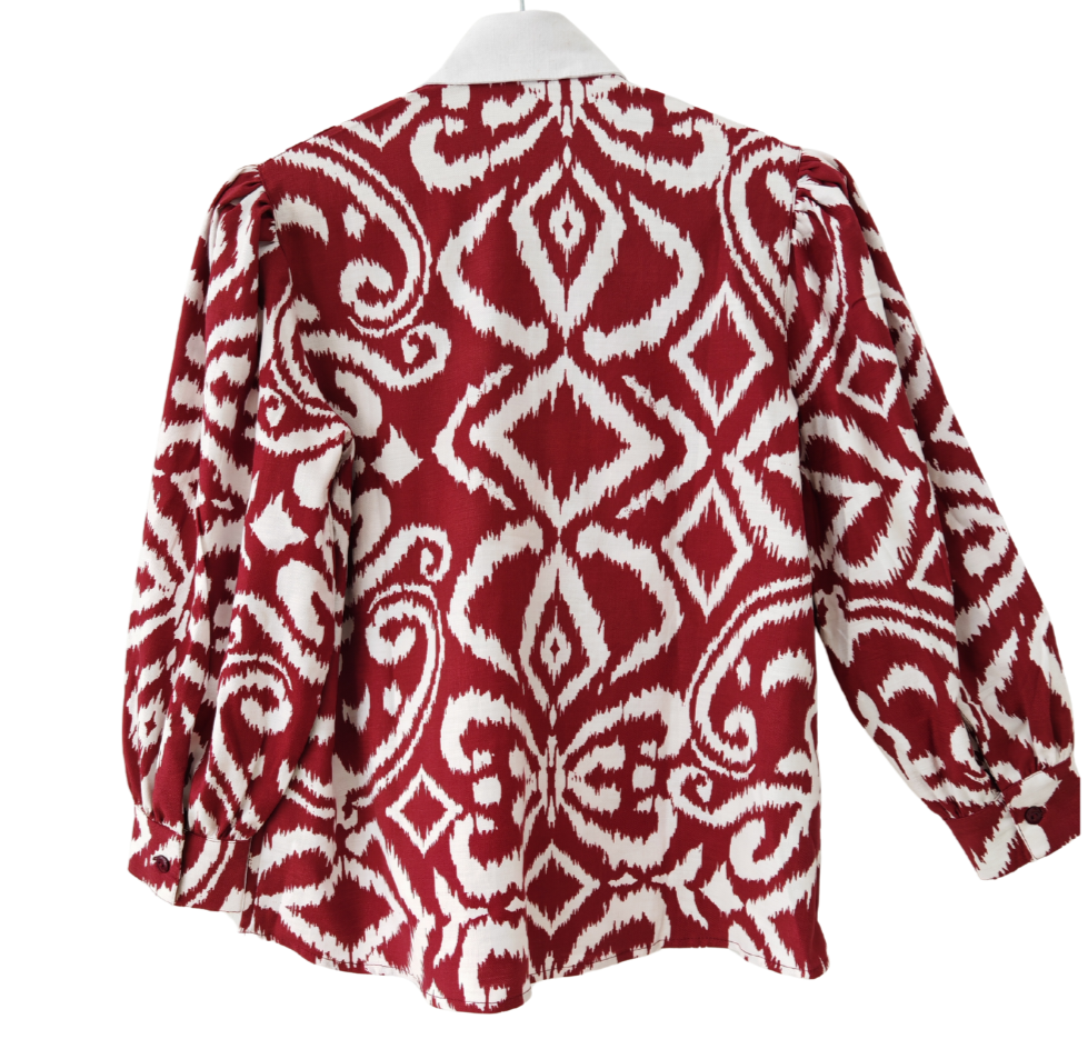 Blusa oversize niña 100% algodón manga larga y englobadas