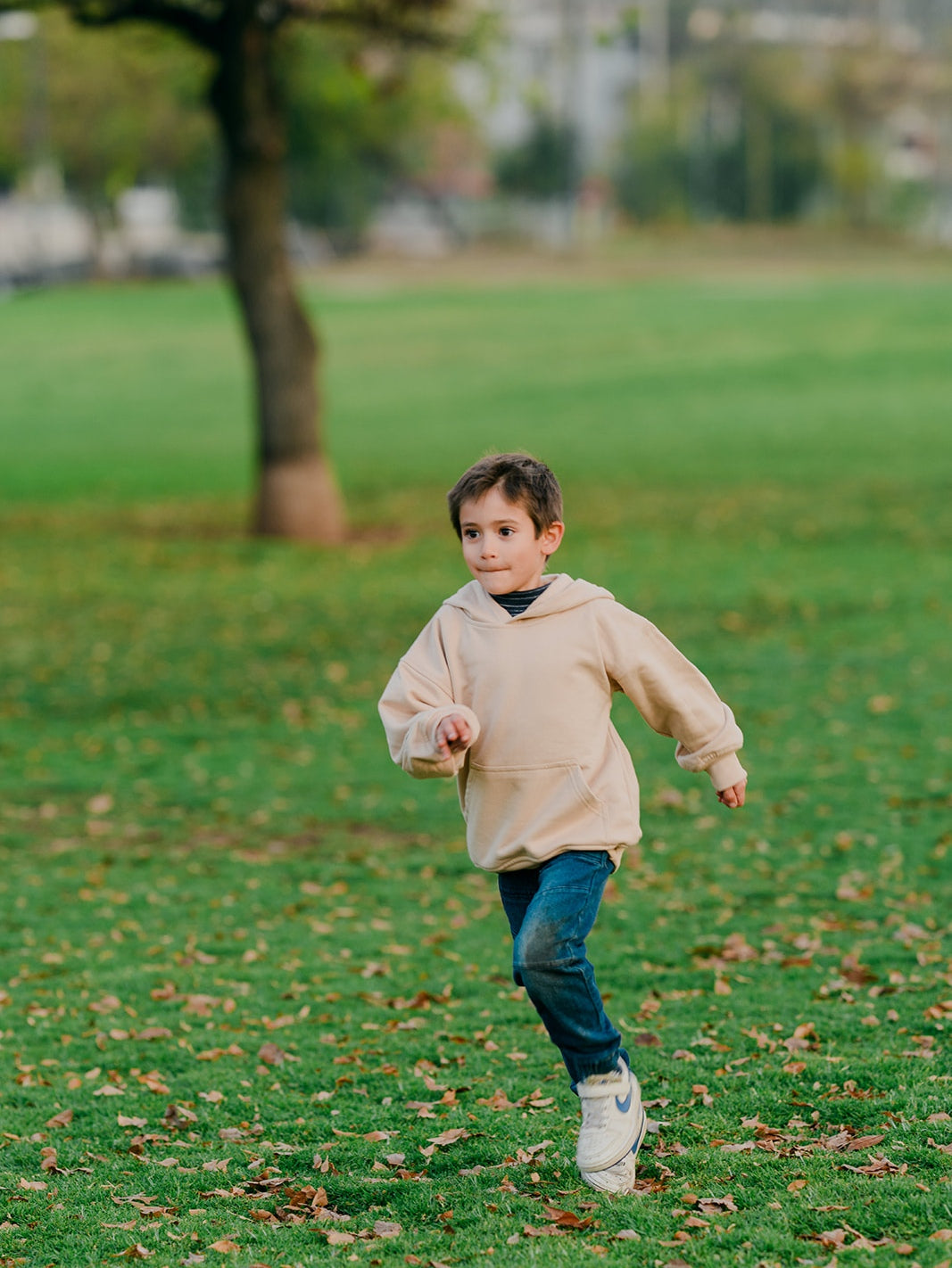 Polerón niño/a Oversize Beige