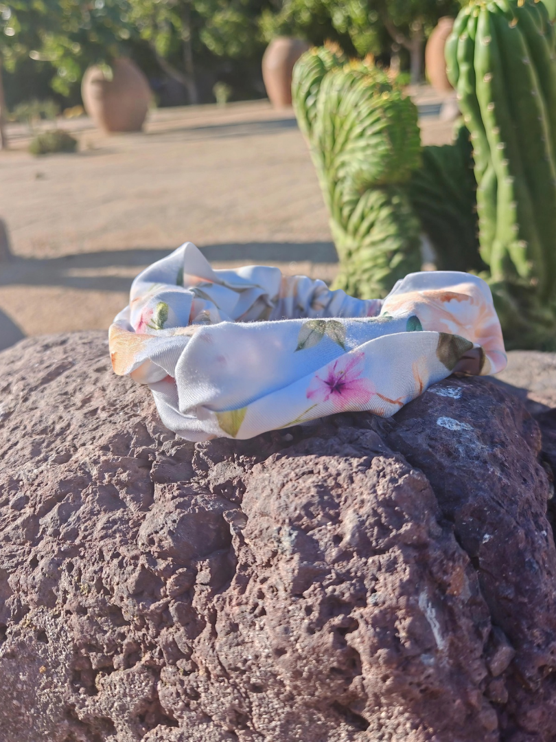 Cintillo Floral celeste Mujer 100% Viscosa