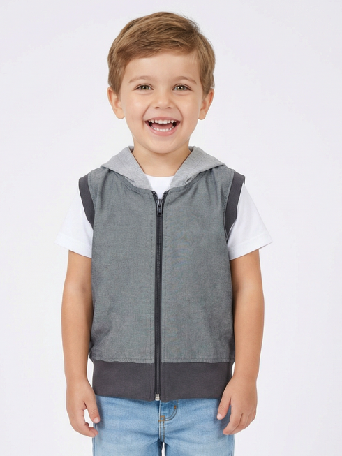 Chaqueta niño sin mangas 100% algodón