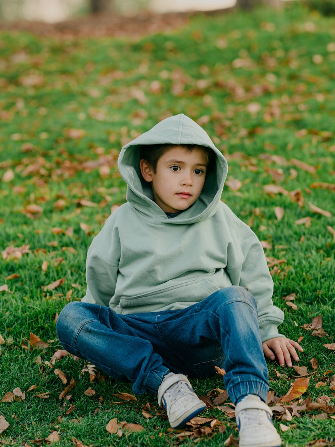 Polerón niño Oversize verde Nilo