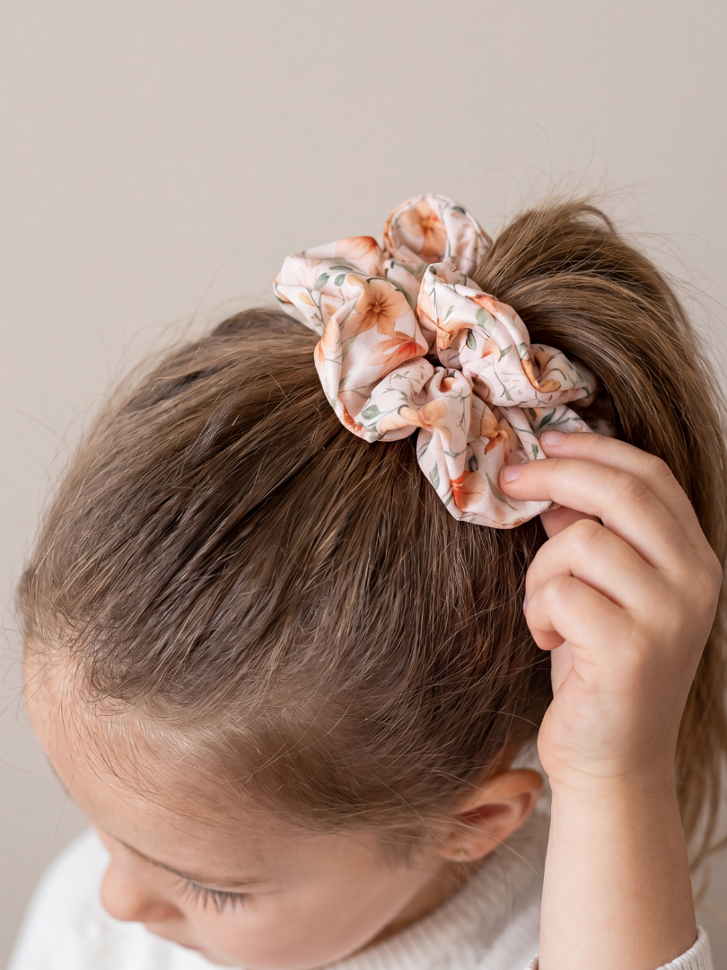 Scrunchie Floral Niña 100% Viscosa