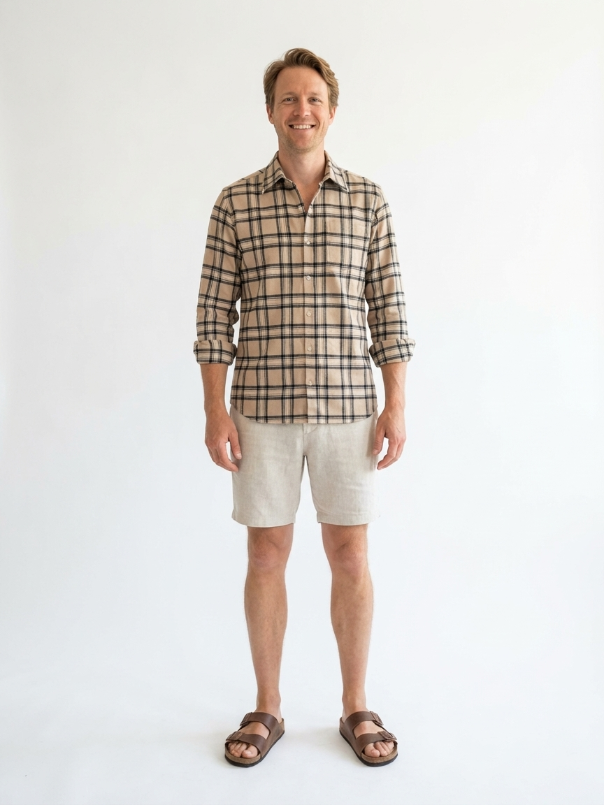 Camisa Hombre Franela 100% algodón