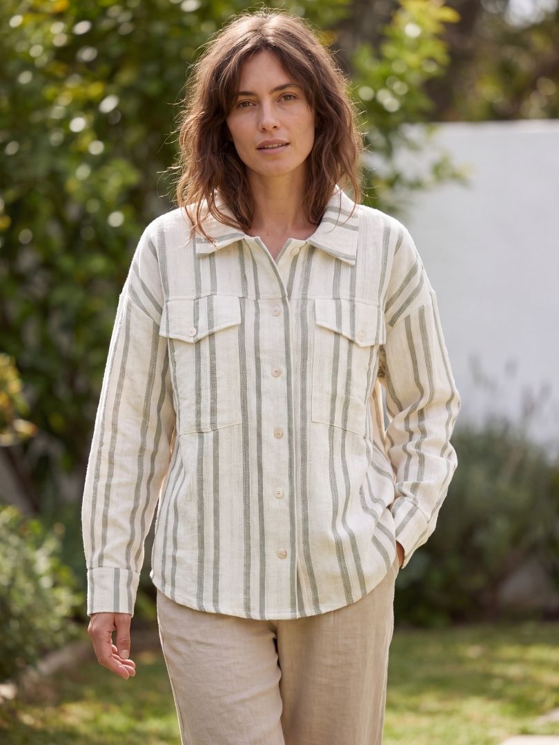 Camisera Oversize Mujer Verde/Oliva 100% algodón