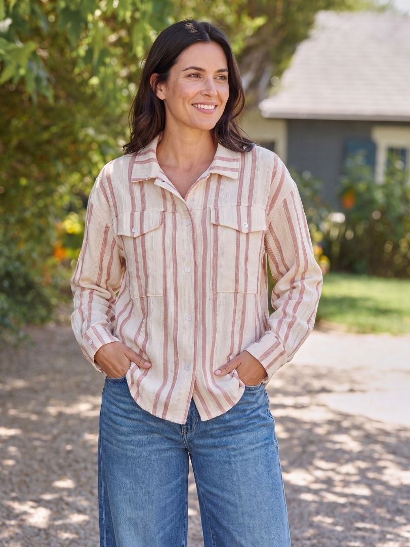 Camisera Oversize Mujer rosado 100% algodón