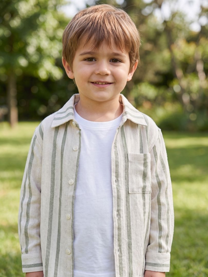 Camisera Infantil Verde/Oliva 100% Algodón