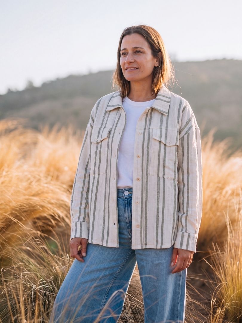 Camisera Oversize Mujer Verde/Oliva 100% algodón