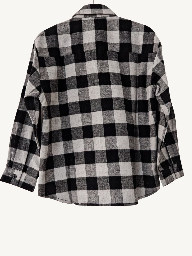 Pack 2 Camisas Franela Papá + hijo Negro/Gris 100% Algodón